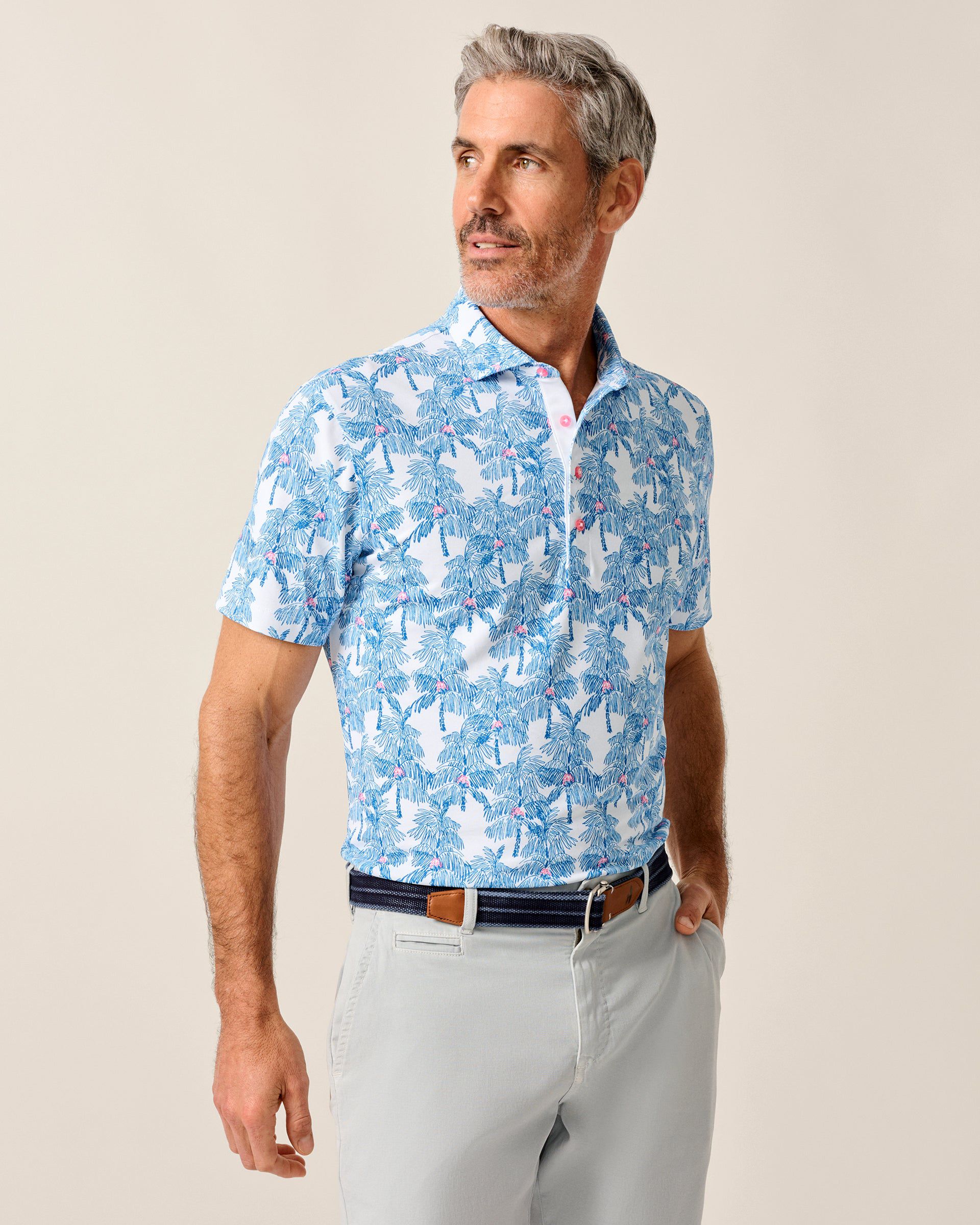 Johnnie-O Performance Mesh Polo - The Grove, Palisades Blue