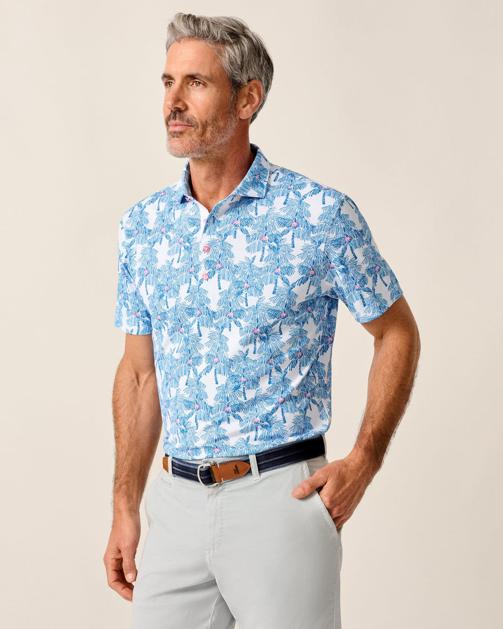 Johnnie-O Performance Mesh Polo - The Grove, Palisades Blue
