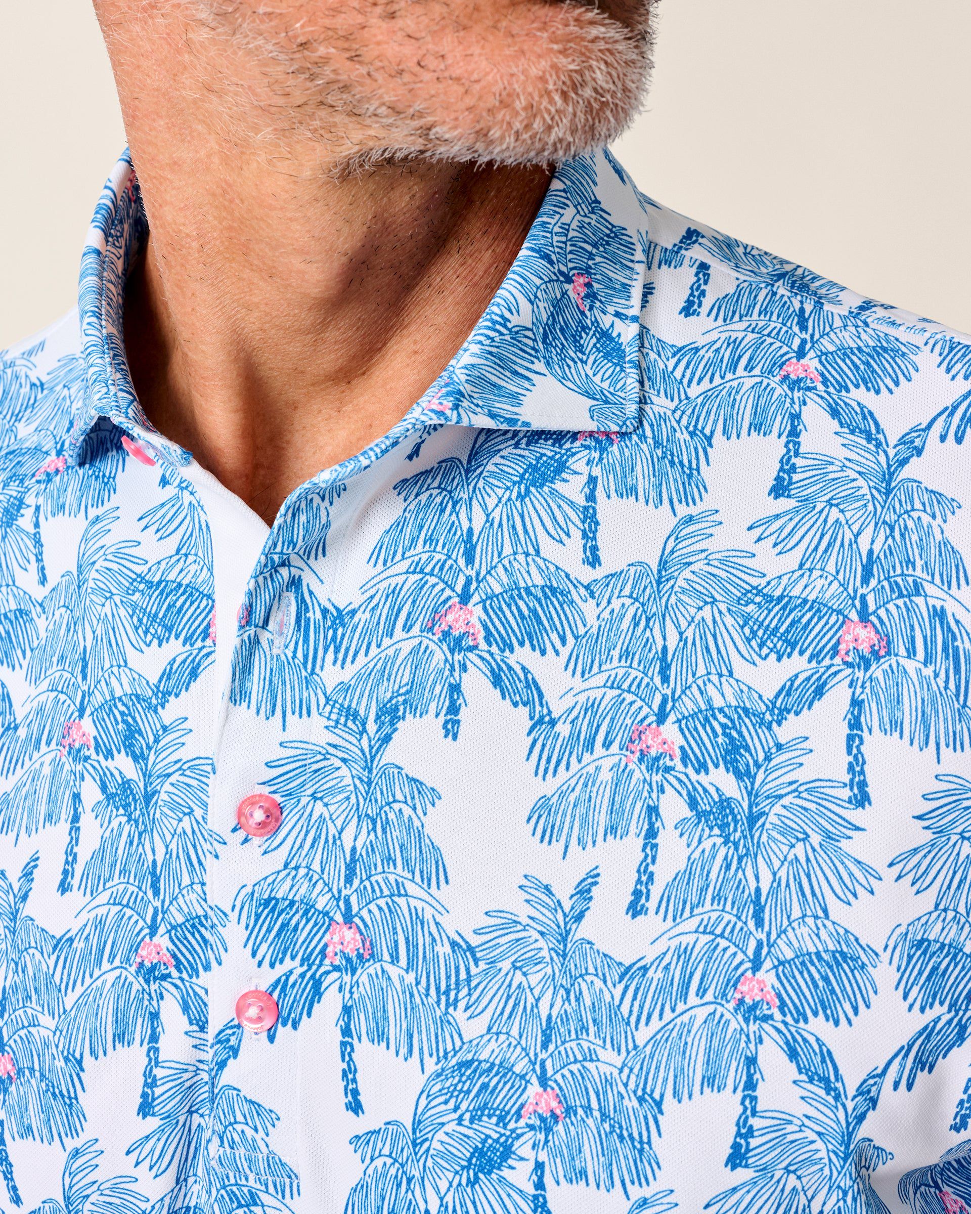 Johnnie-O Performance Mesh Polo - The Grove, Palisades Blue