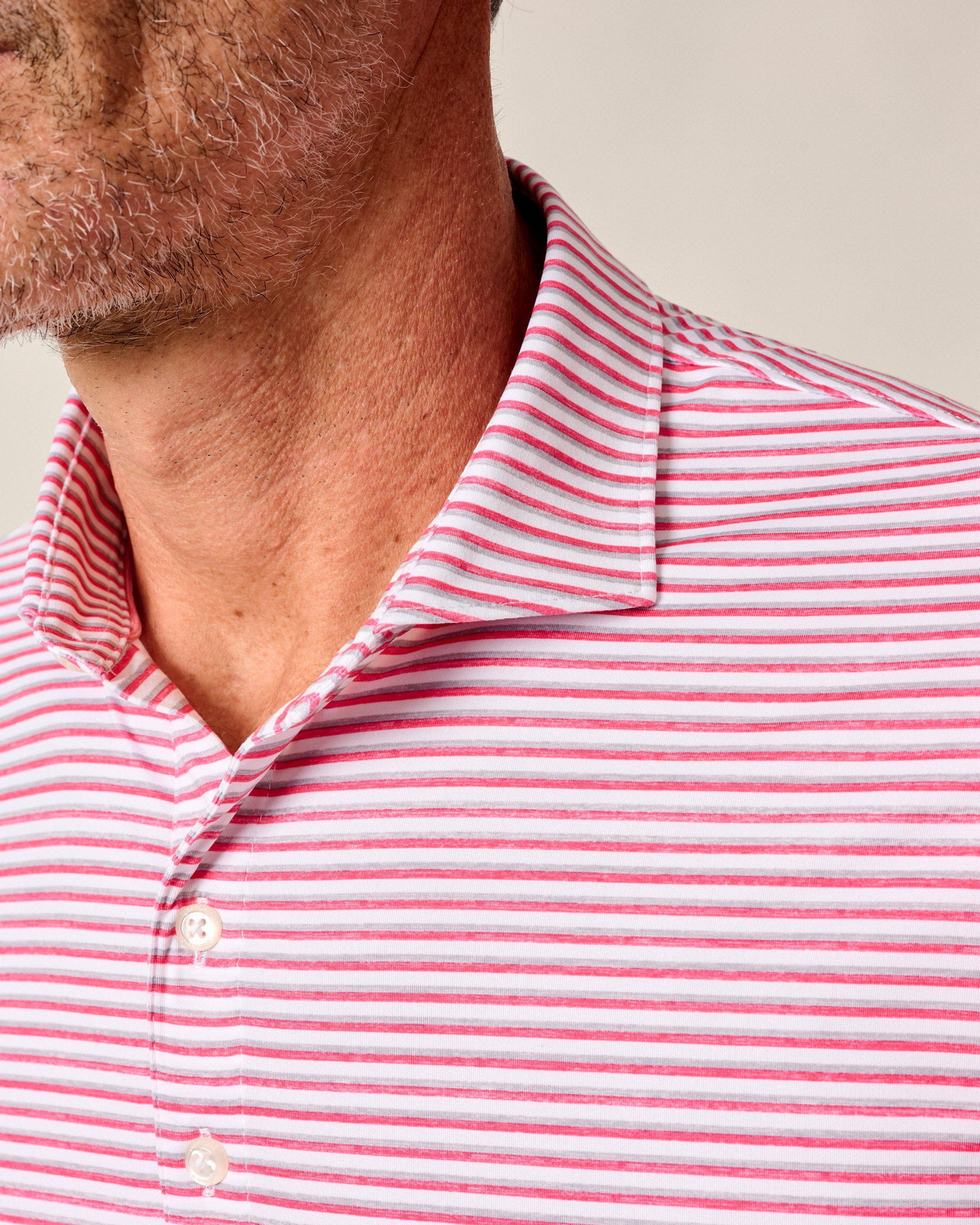 Johnnie-O Featherweight Performance Polo - Warwick Stripe