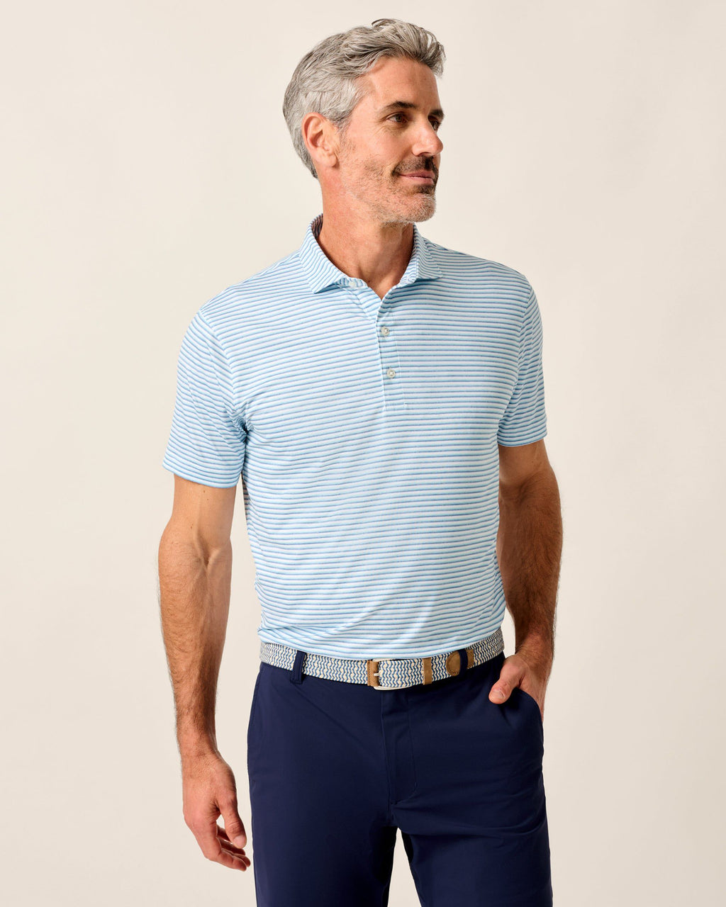 Johnnie-O Featherweight Performance Polo - Warwick Stripe