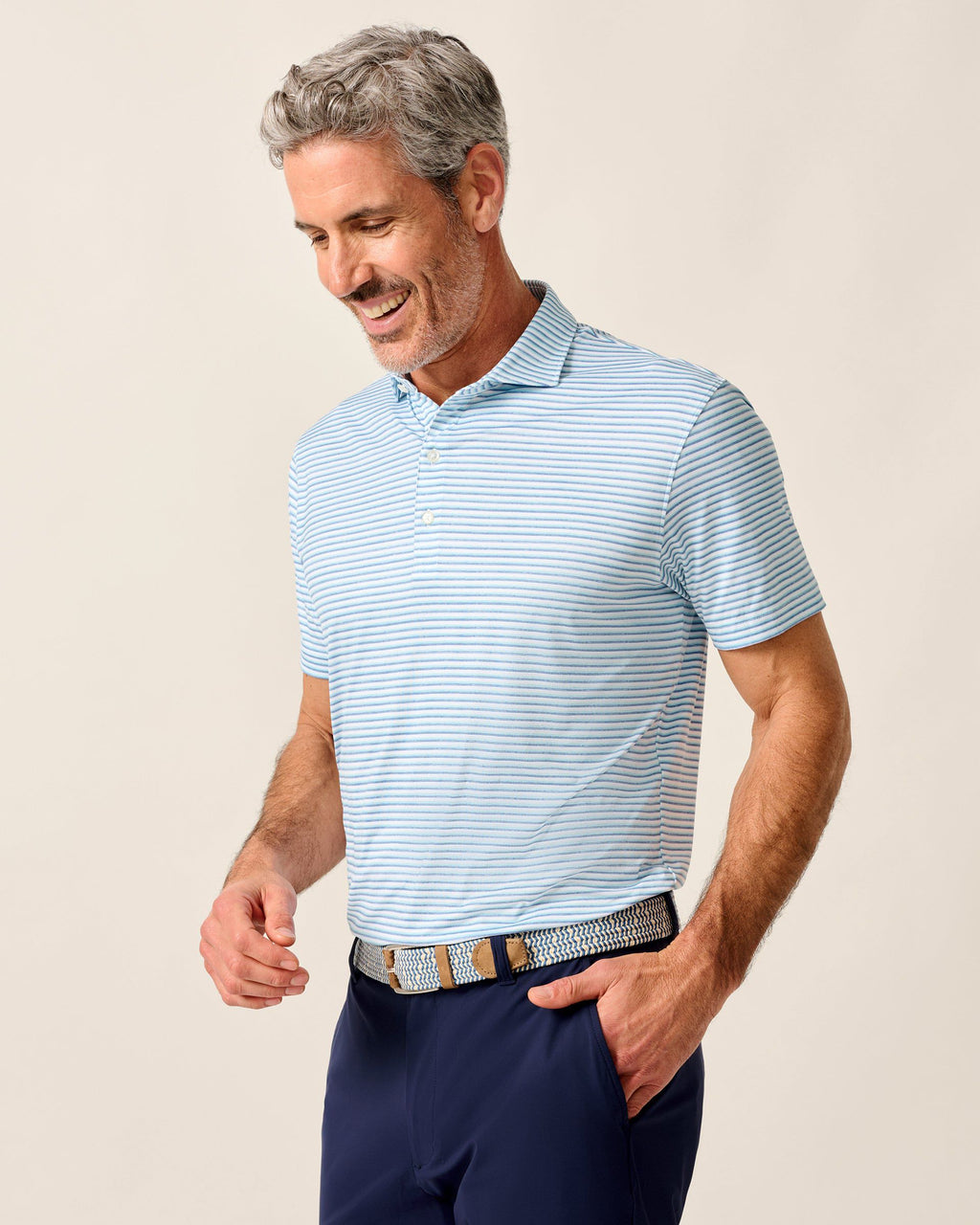 Johnnie-O Featherweight Performance Polo - Warwick Stripe