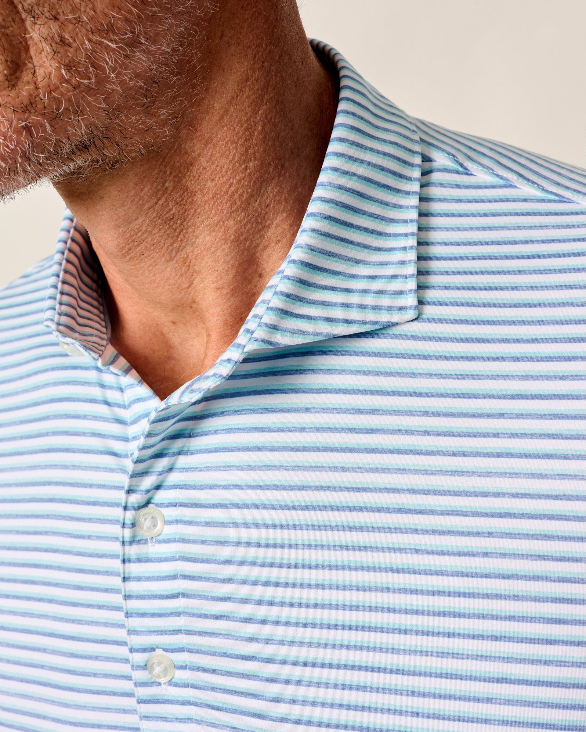 Johnnie-O Featherweight Performance Polo - Warwick Stripe