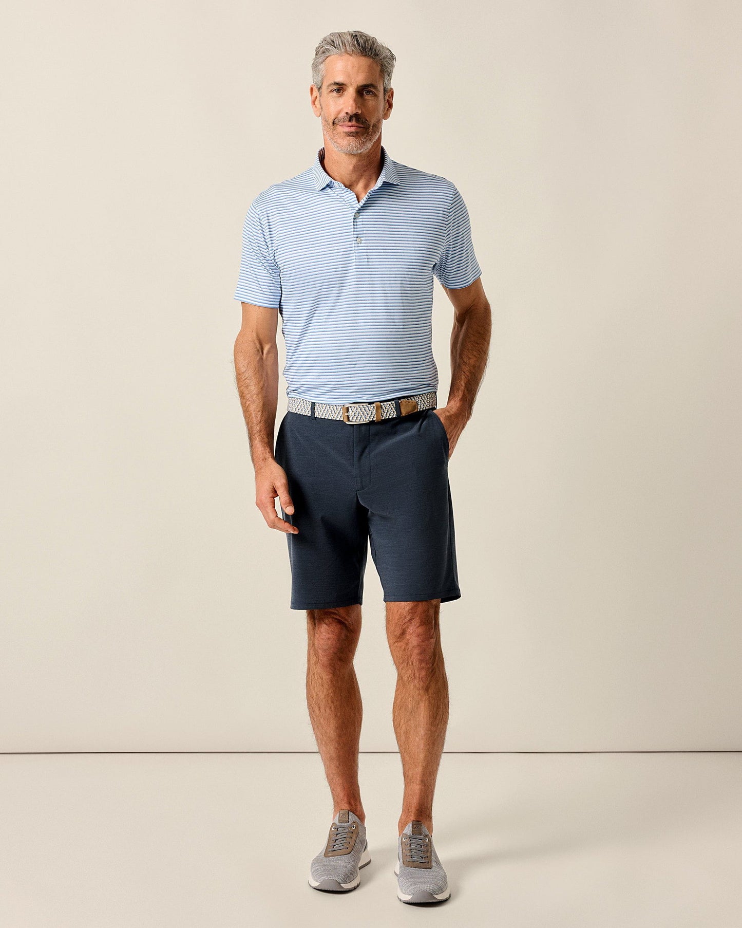 Johnnie-O Featherweight Performance Polo - Warwick Stripe