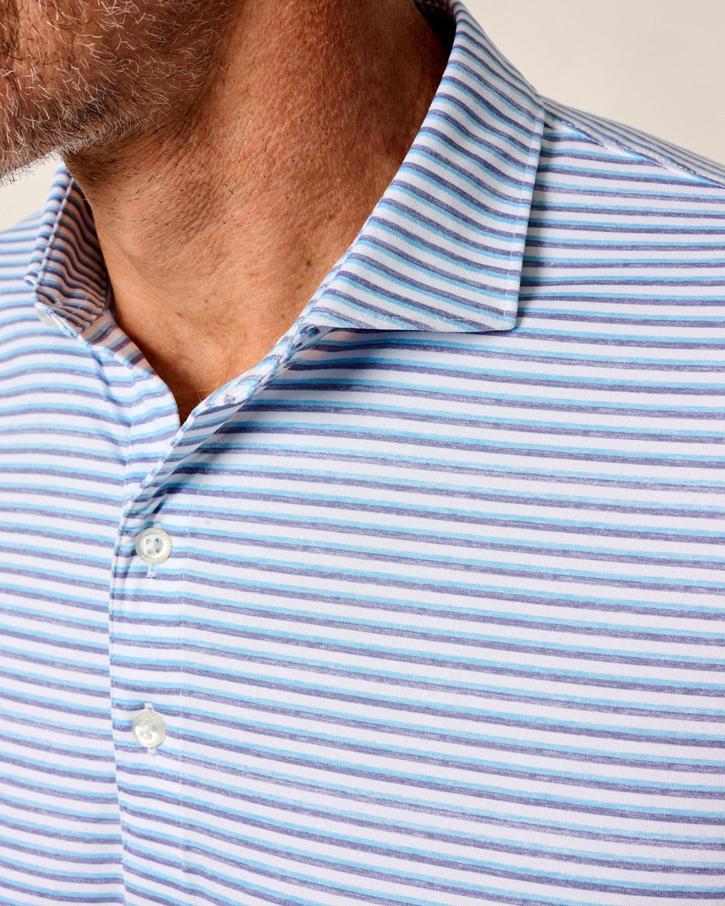 Johnnie-O Featherweight Performance Polo - Warwick Stripe