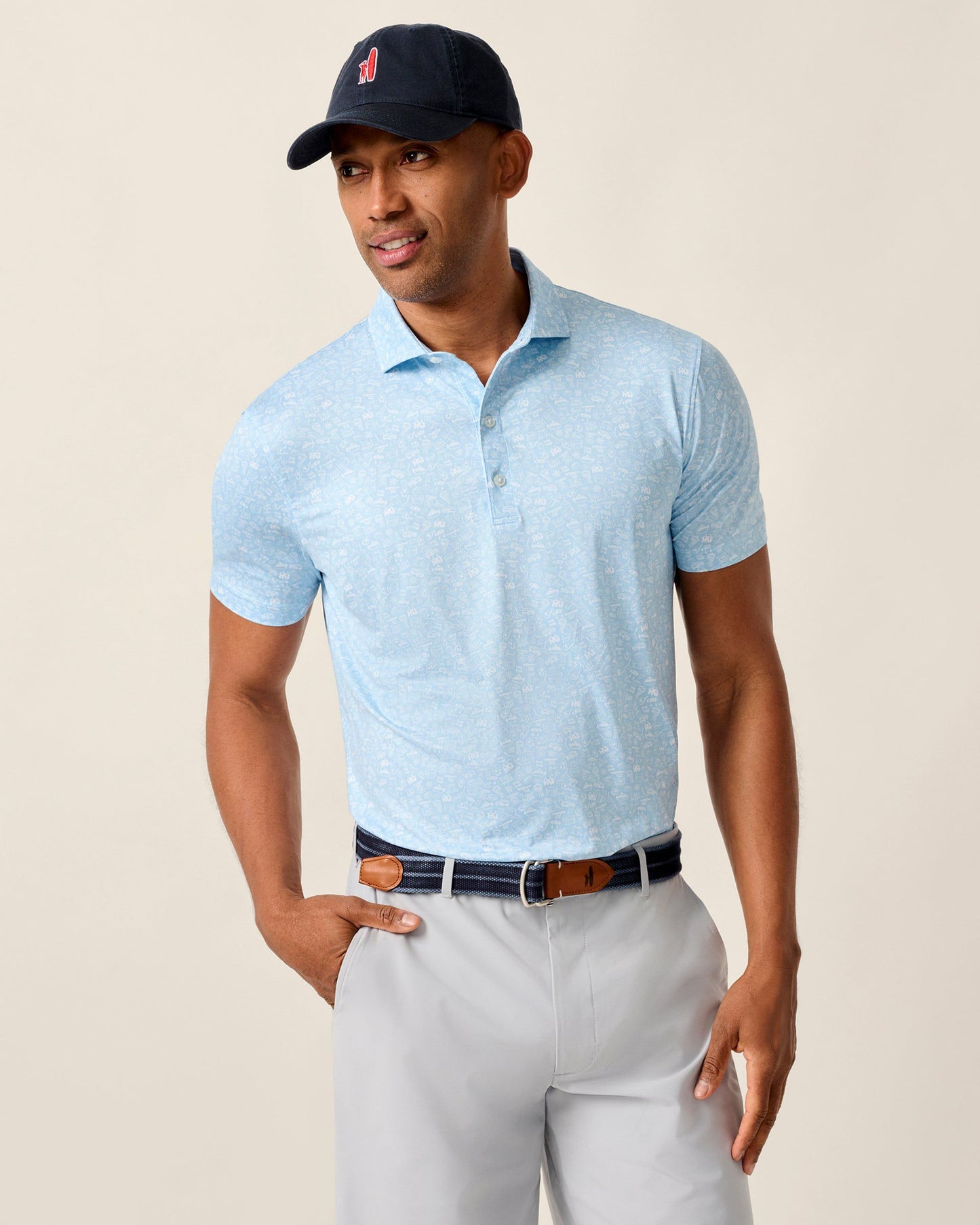 Johnnie-O Featherweight Performance Polo - Wine Mixer