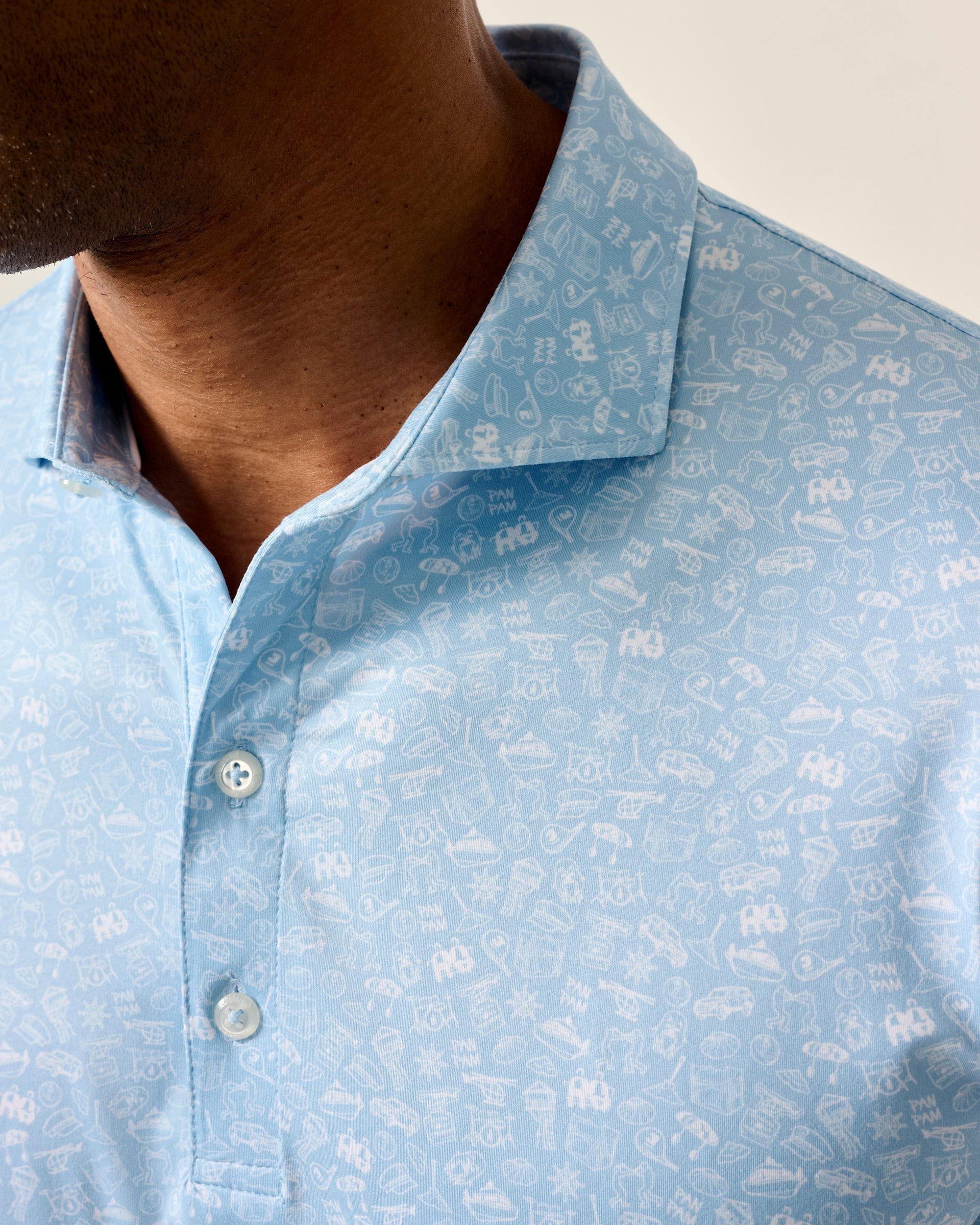 Johnnie-O Featherweight Performance Polo - Wine Mixer, Kona