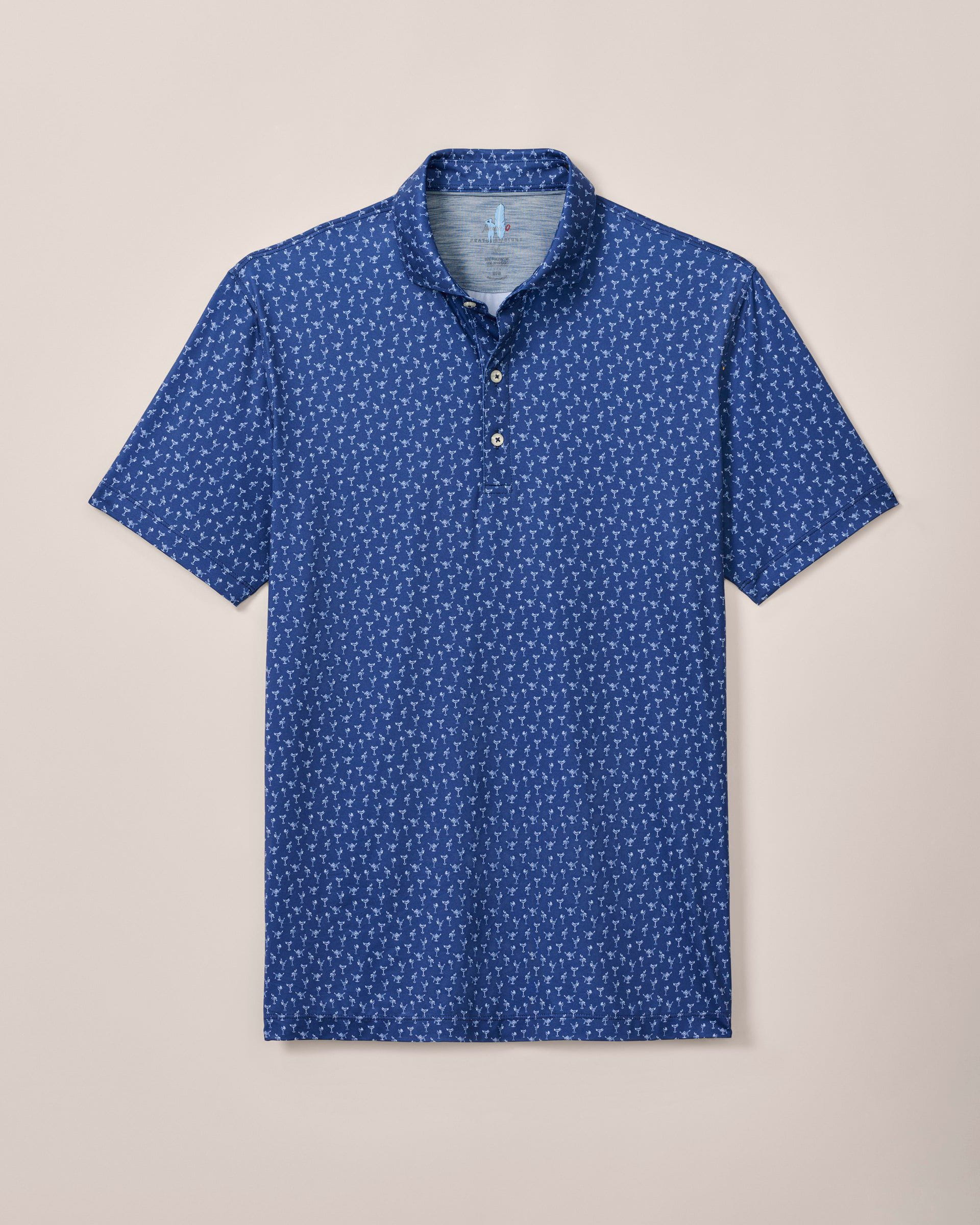 Johnnie-O Featherweight Performance Polo - Pin Up, Lake