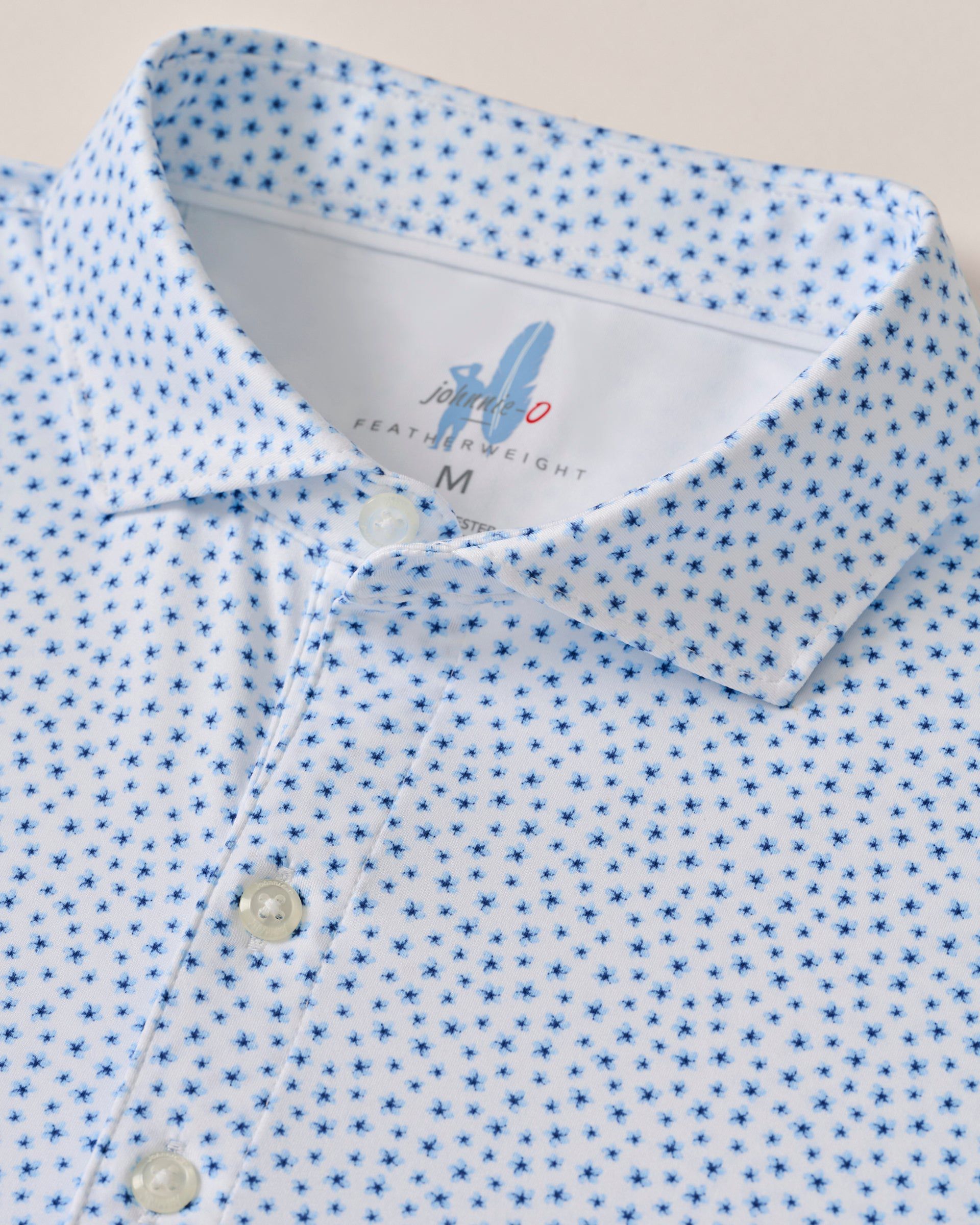 Johnnie-O Featherweight Performance Polo - Plumeria, Tide