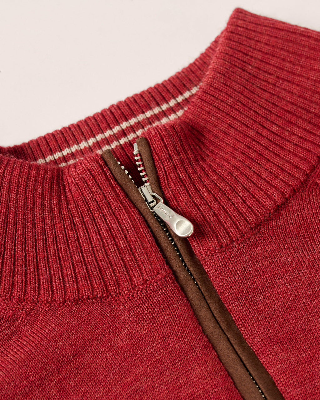 Johnnie-O Raynor Merino 1/4 Zip Sweater, Cinnamon