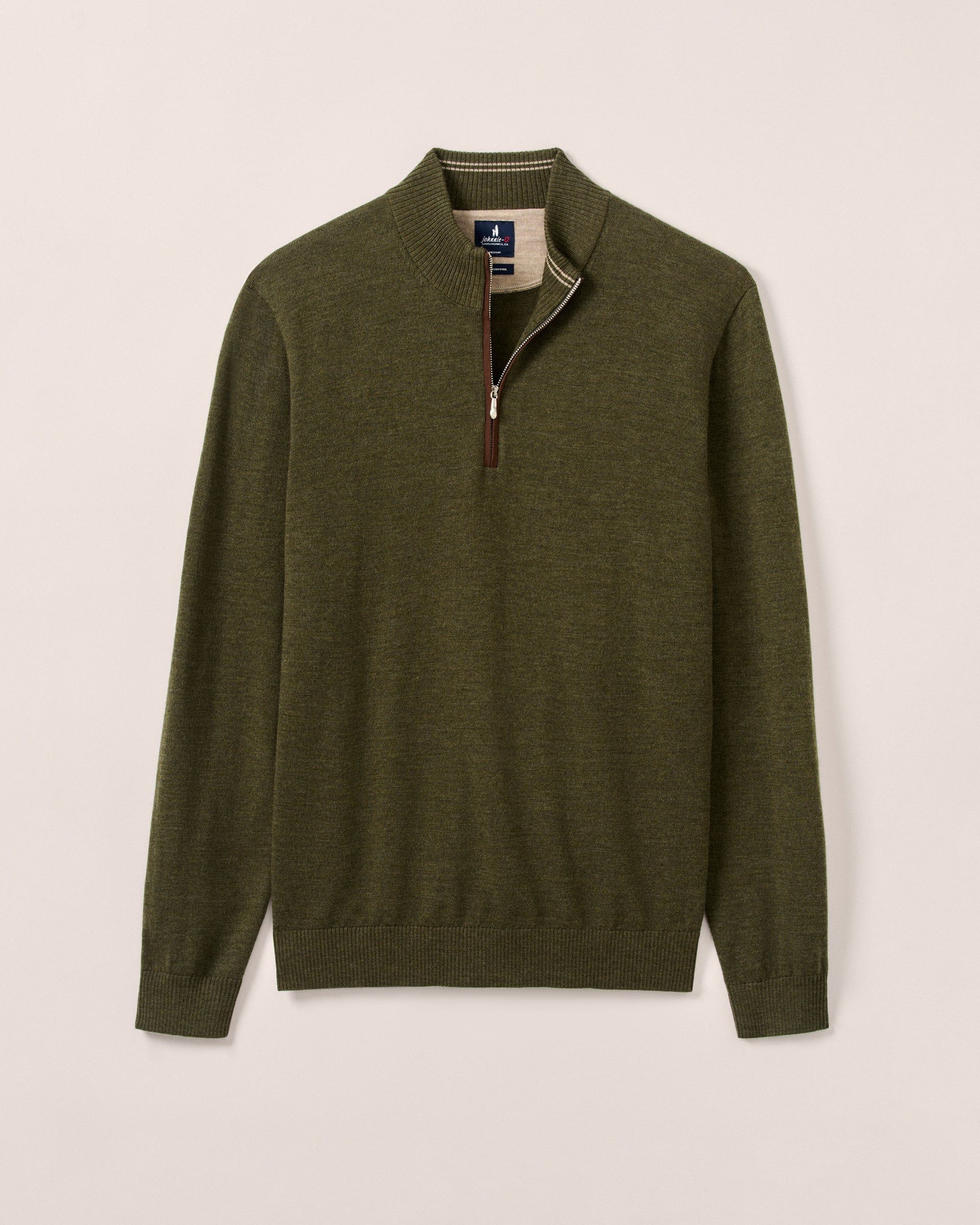 Johnnie-O Raynor Merino 1/4 Zip Sweater, Forged
