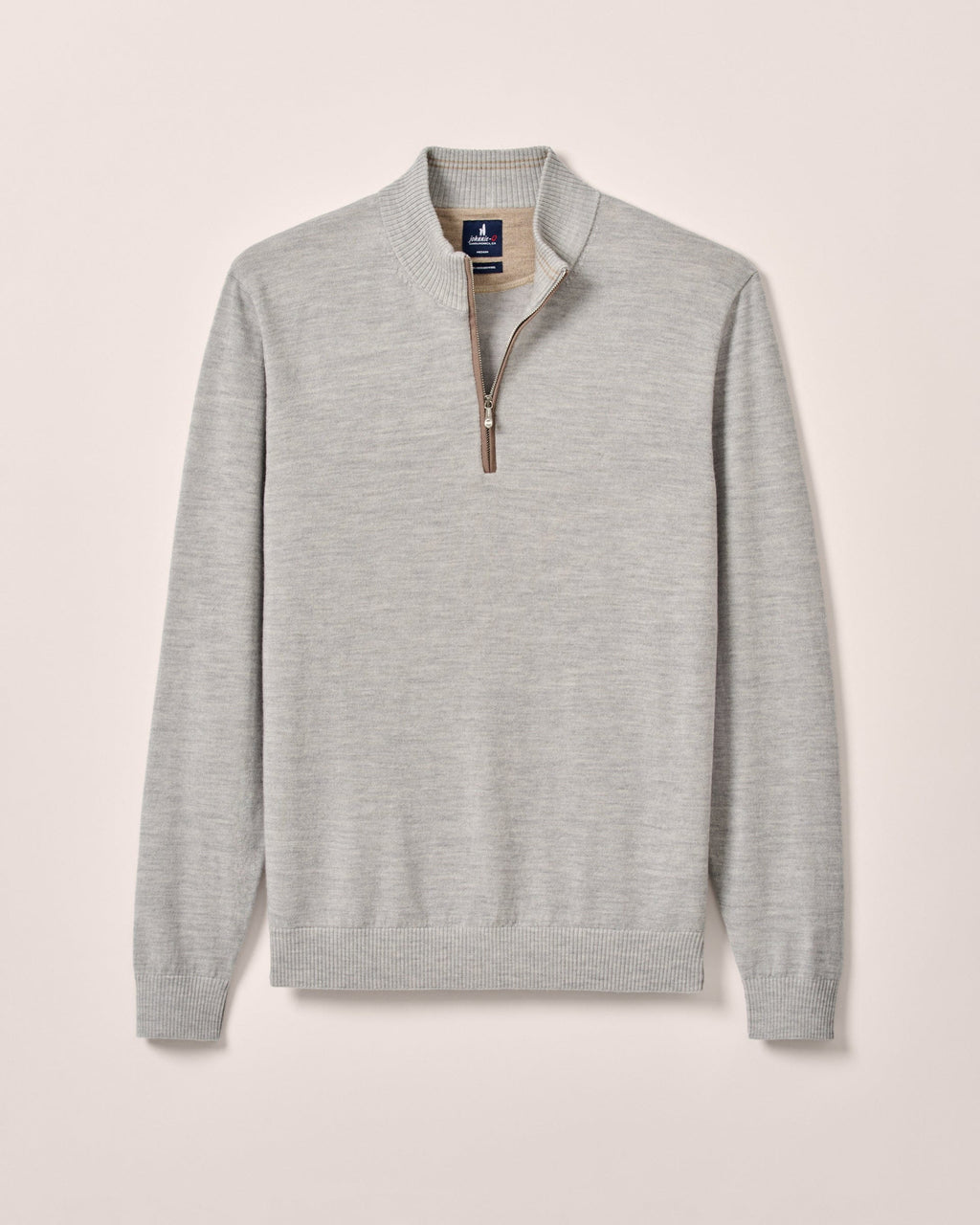 Johnnie-O Raynor Merino 1/4 Zip Sweater, Light Gray