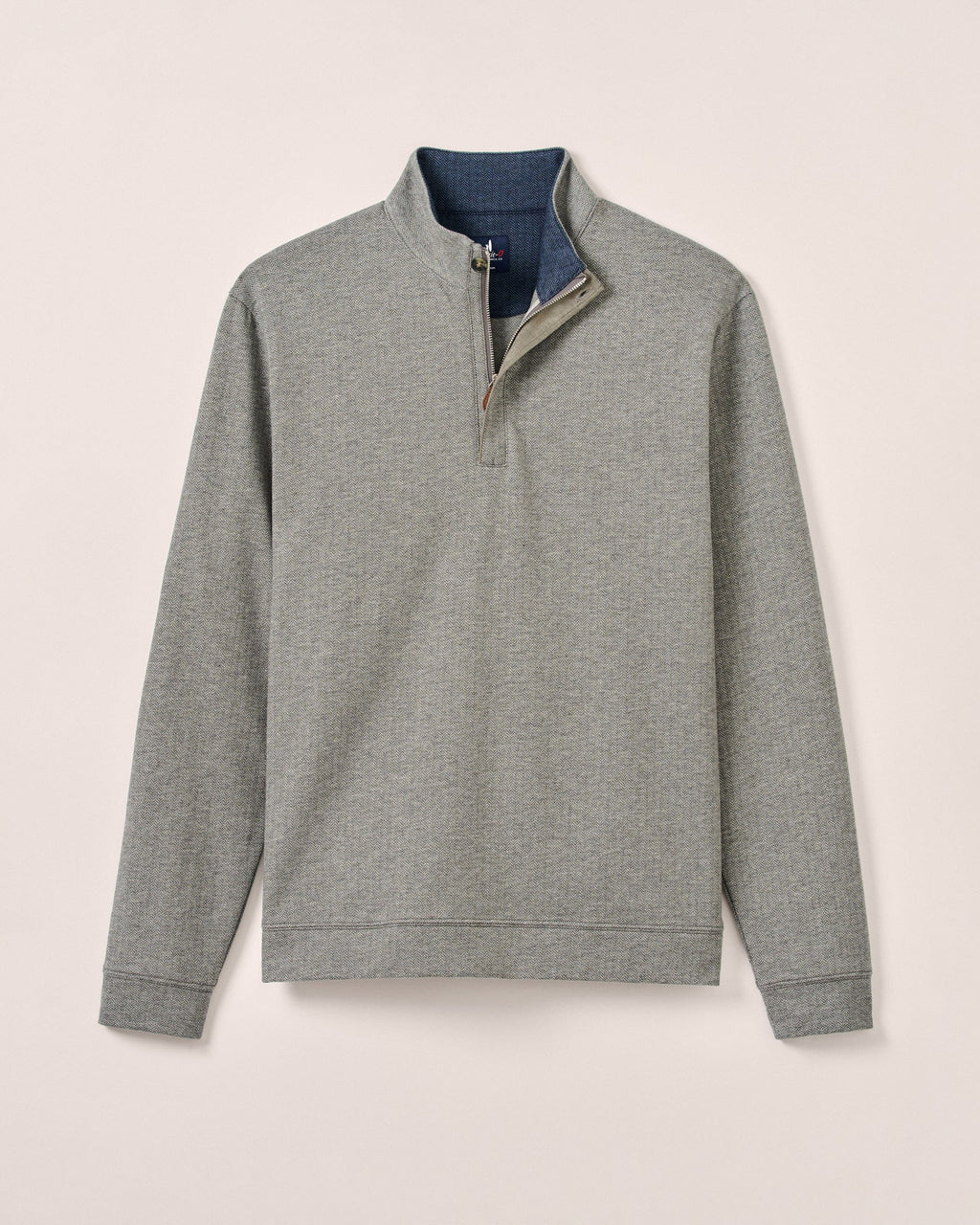 Johnnie-O Rubin Herringbone Cashmere Blend 1/4 Zip Pullover