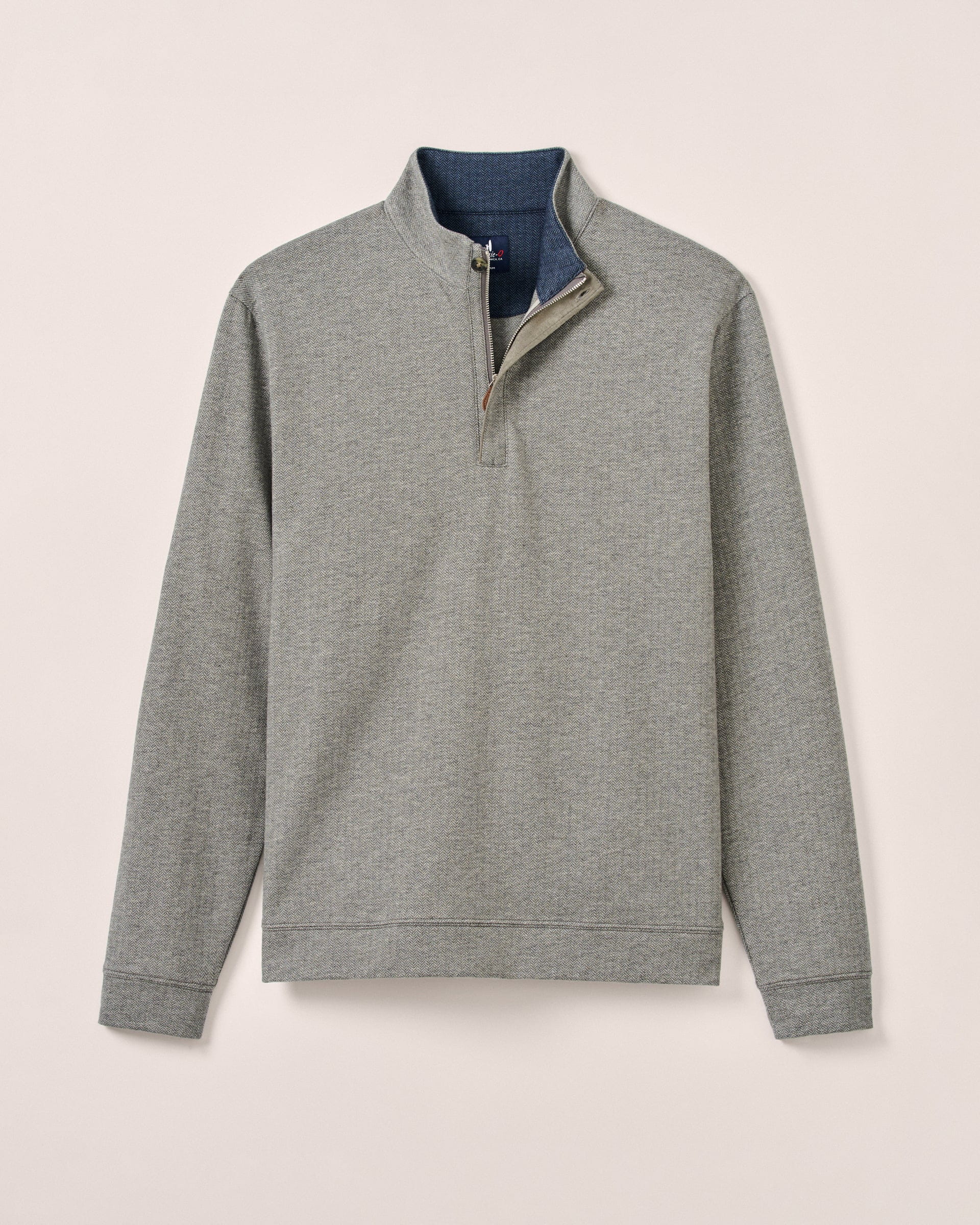 Johnnie-O Rubin Herringbone Cashmere Blend 1/4 Zip Pullover