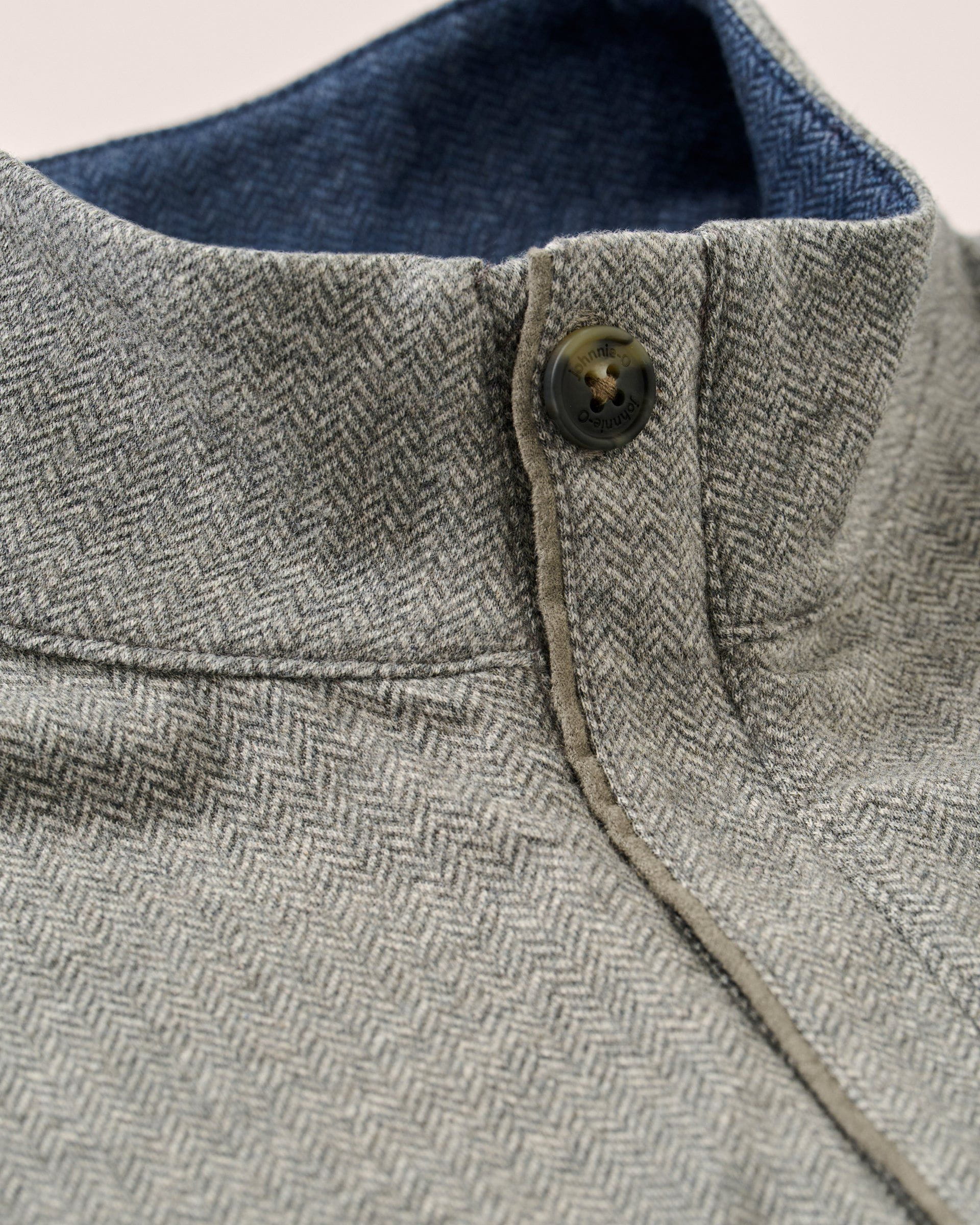 Johnnie-O Rubin Herringbone Cashmere Blend 1/4 Zip Pullover