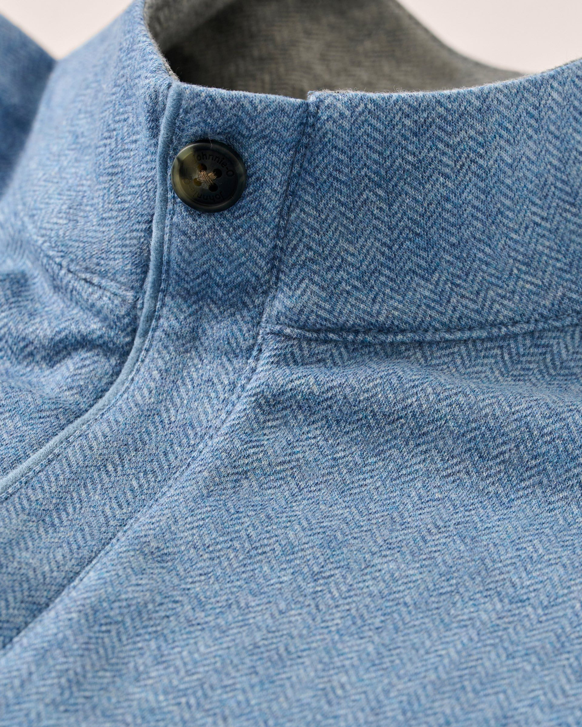 Johnnie-O Rubin Herringbone Cashmere Blend 1/4 Zip Pullover