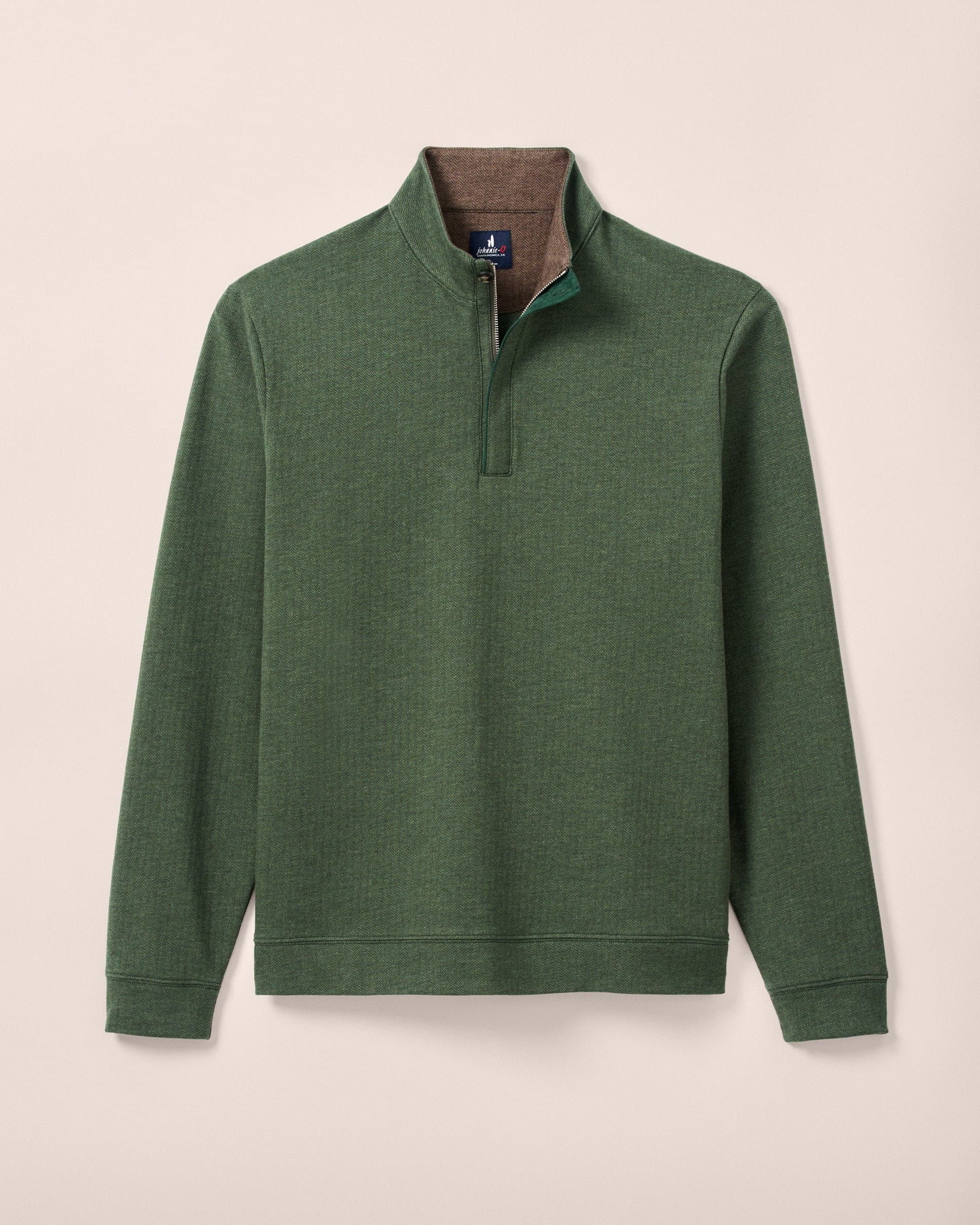 Johnnie-O Rubin Herringbone Cashmere Blend 1/4 Zip Pullover