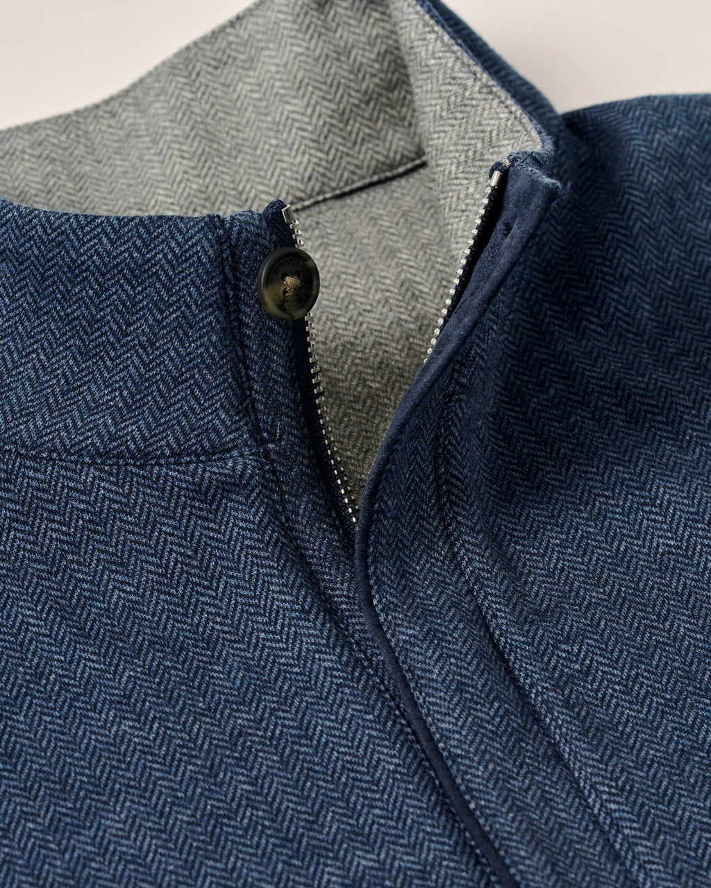 Johnnie-O Rubin Herringbone Cashmere Blend 1/4 Zip Pullover