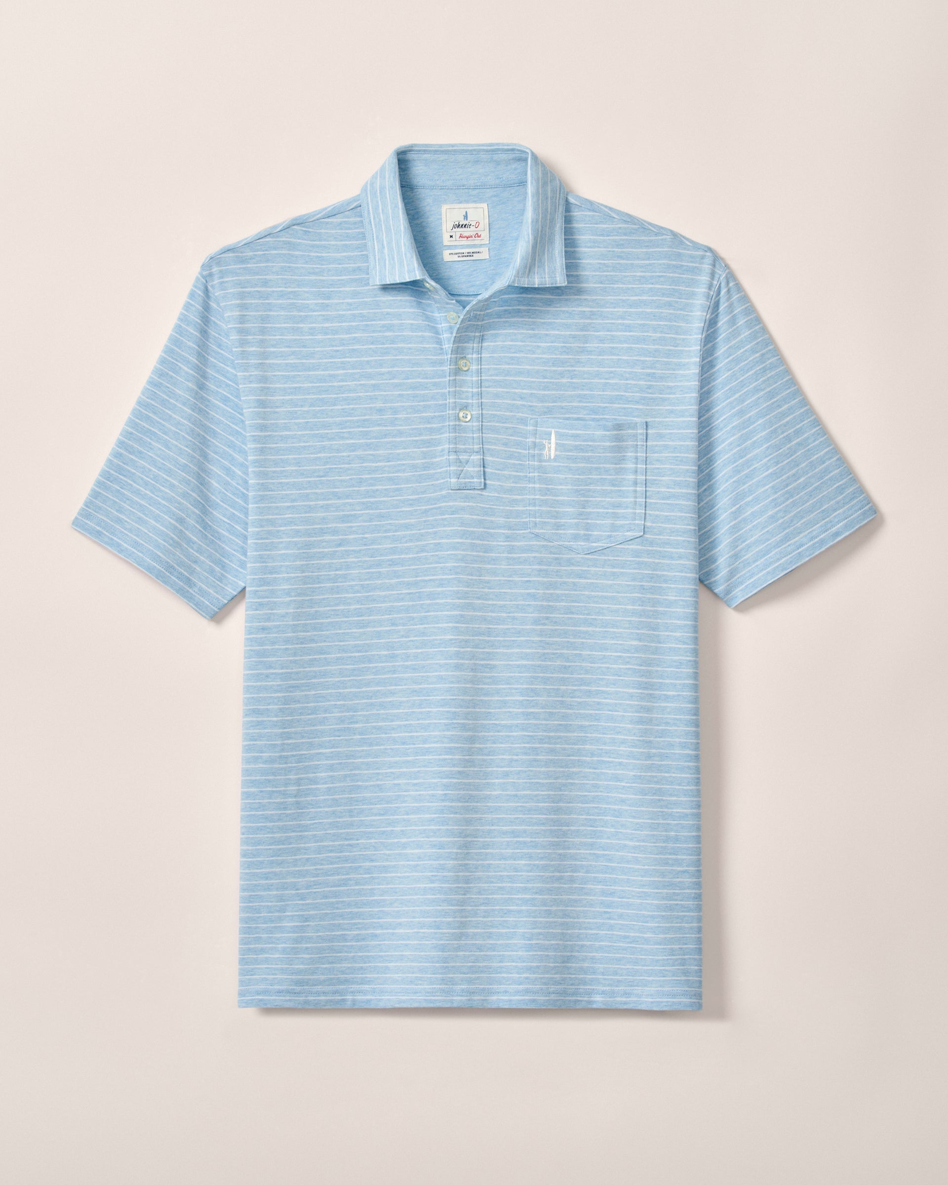 Johnnie-O Original 4-Button Polo - Ryan Stripe, Cloud Blue