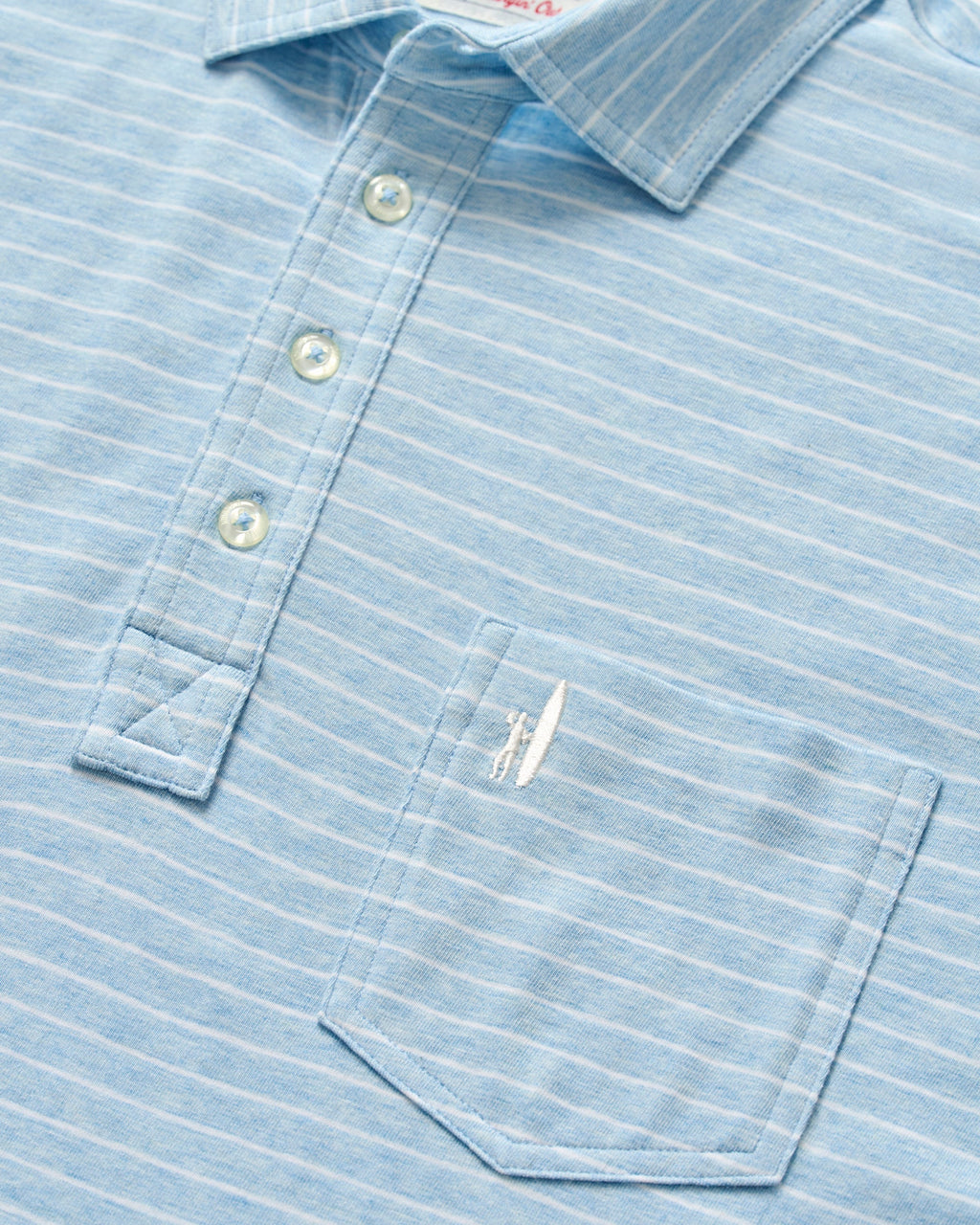 Johnnie-O Original 4-Button Polo - Ryan Stripe, Cloud Blue