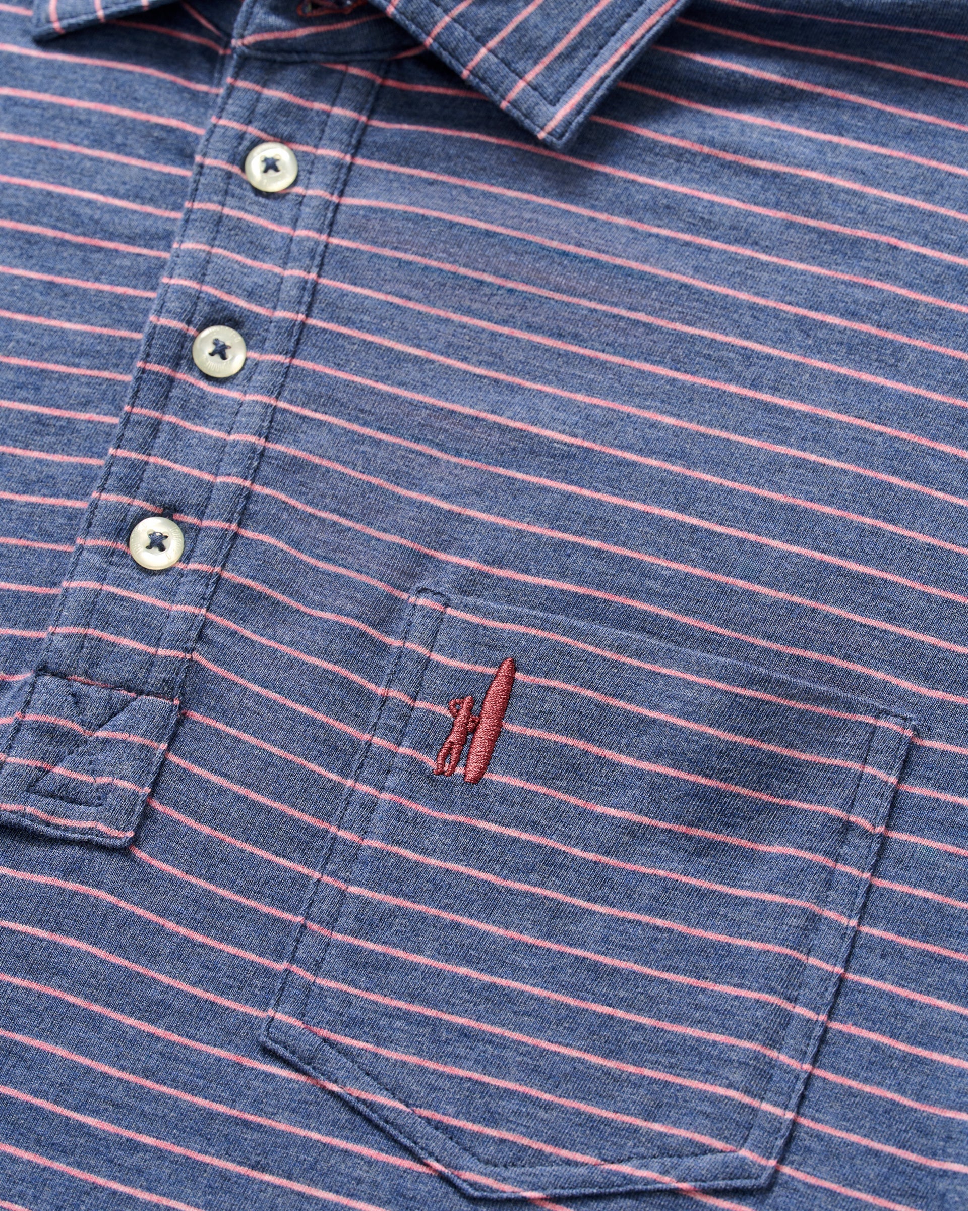 Johnnie-O Original 4-Button Polo - Ryan Stripe, Oceanside