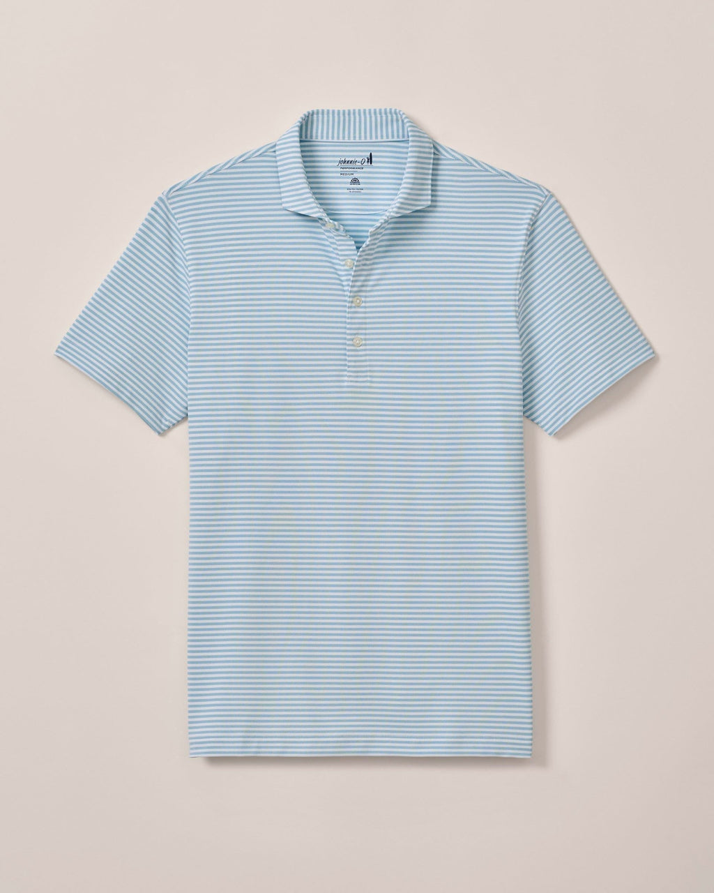 Johnnie-O Performance Mesh Polo - Stetson Stripe, Haze