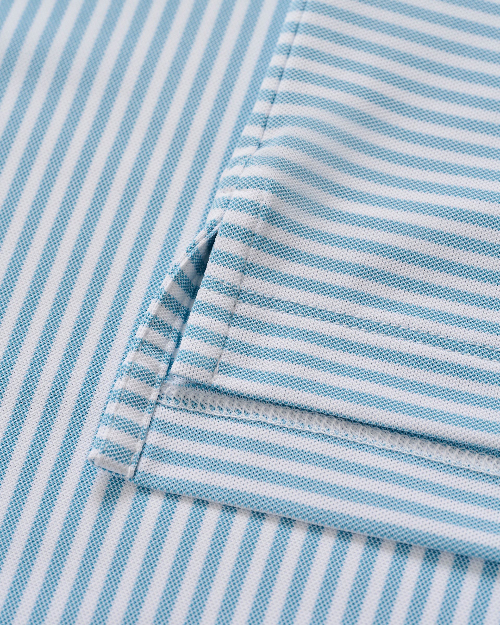 Johnnie-O Performance Mesh Polo - Stetson Stripe, Haze