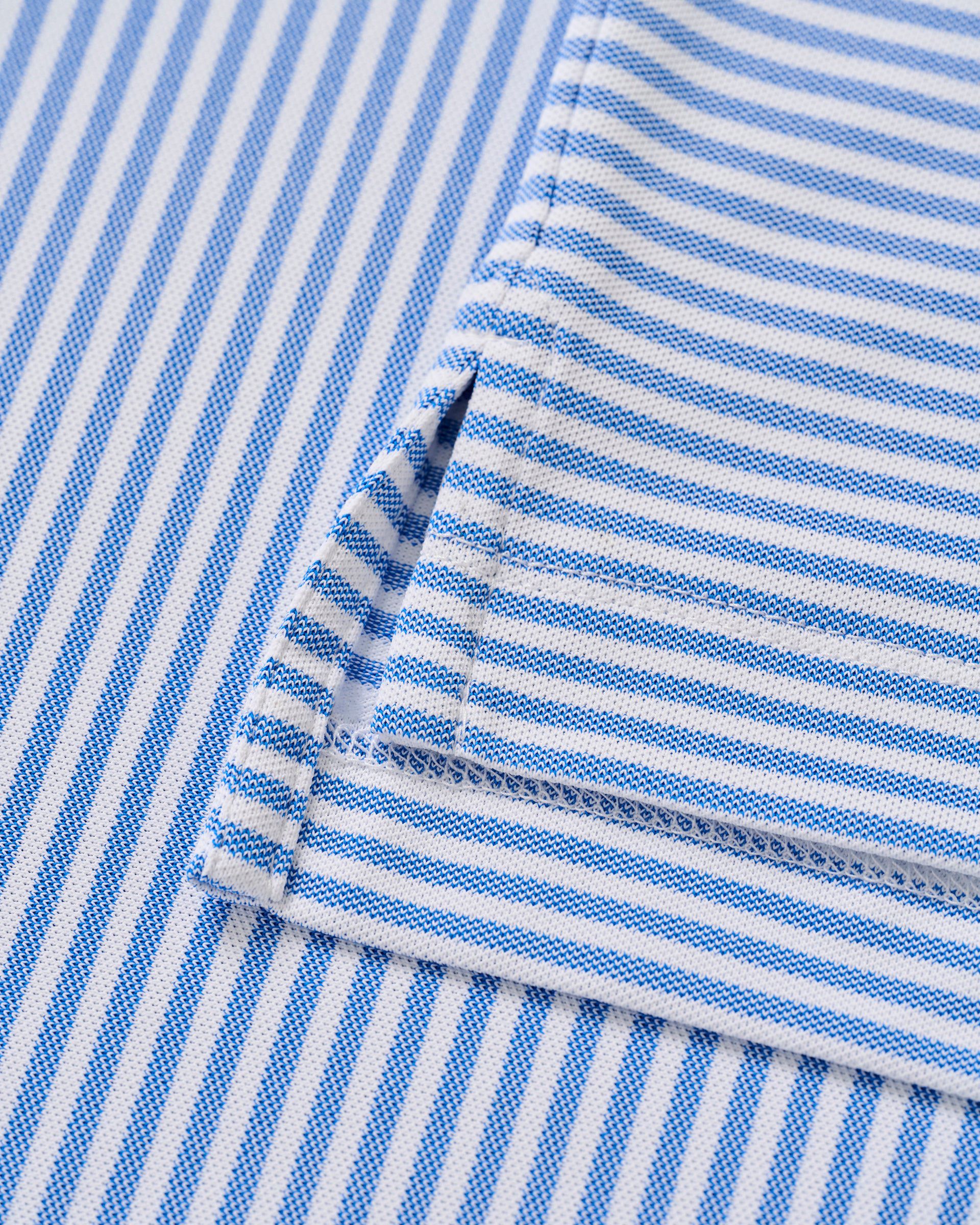 Johnnie-O Performance Mesh Polo - Stetson Stripe, Palisades Blue