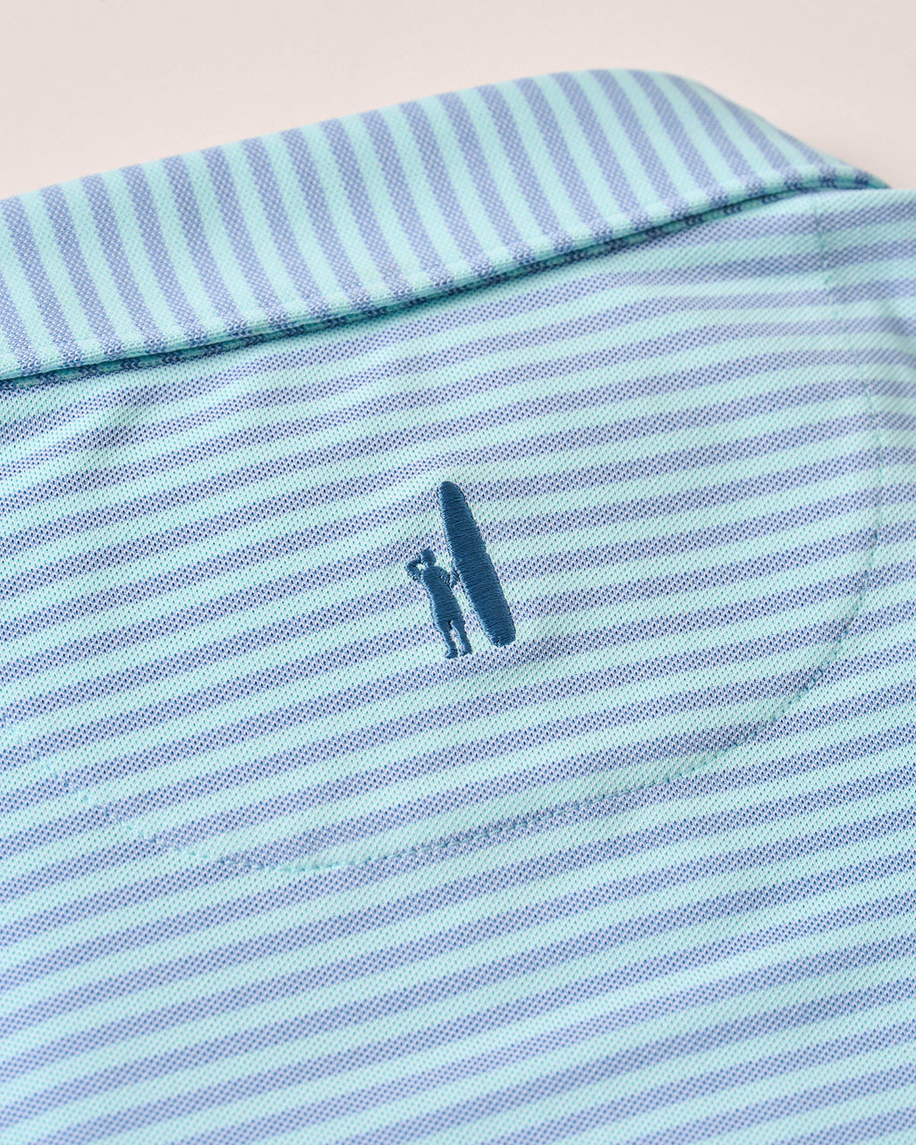 Johnnie-O Performance Mesh Polo - Stetson Stripe, Tide