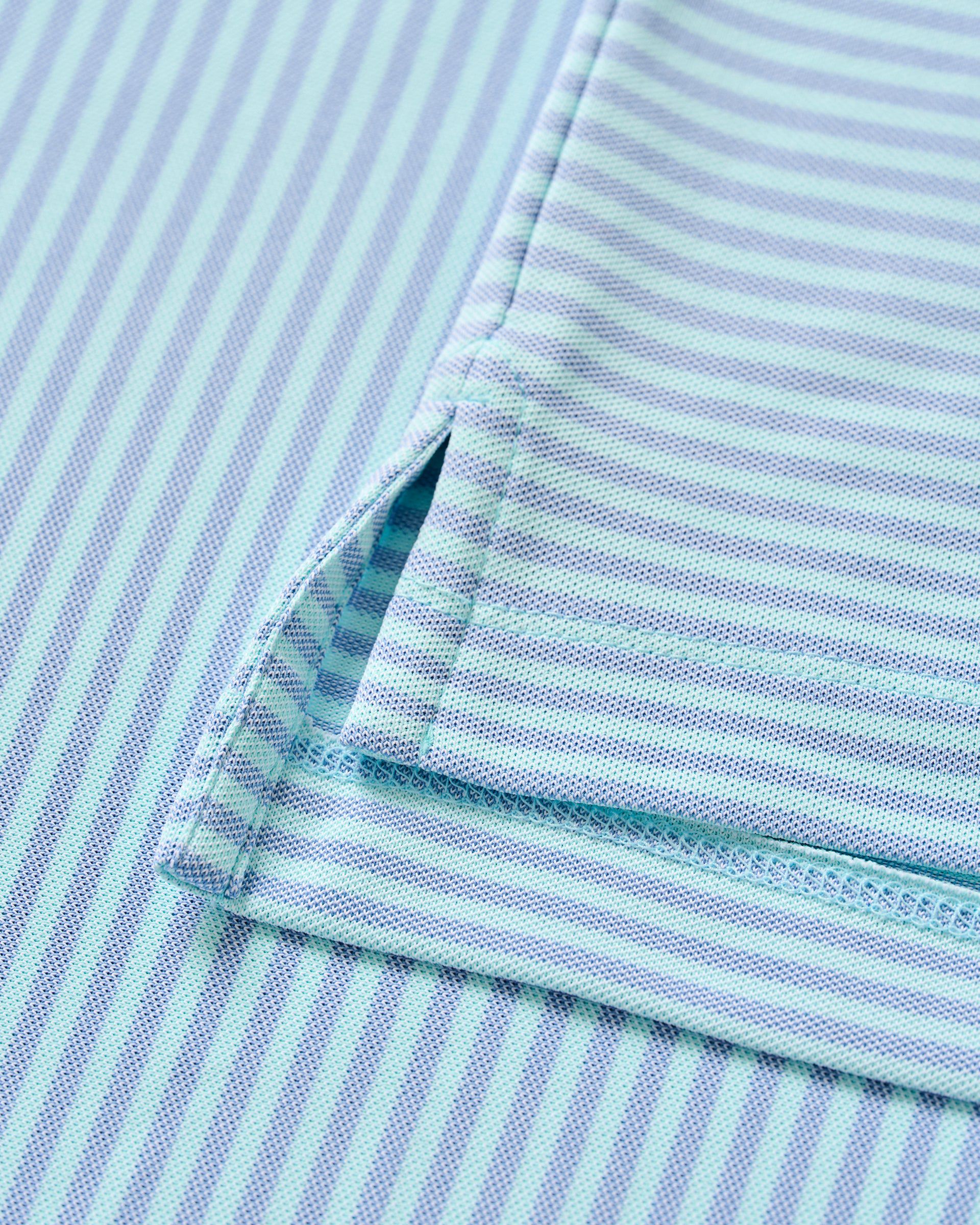 Johnnie-O Performance Mesh Polo - Stetson Stripe, Tide