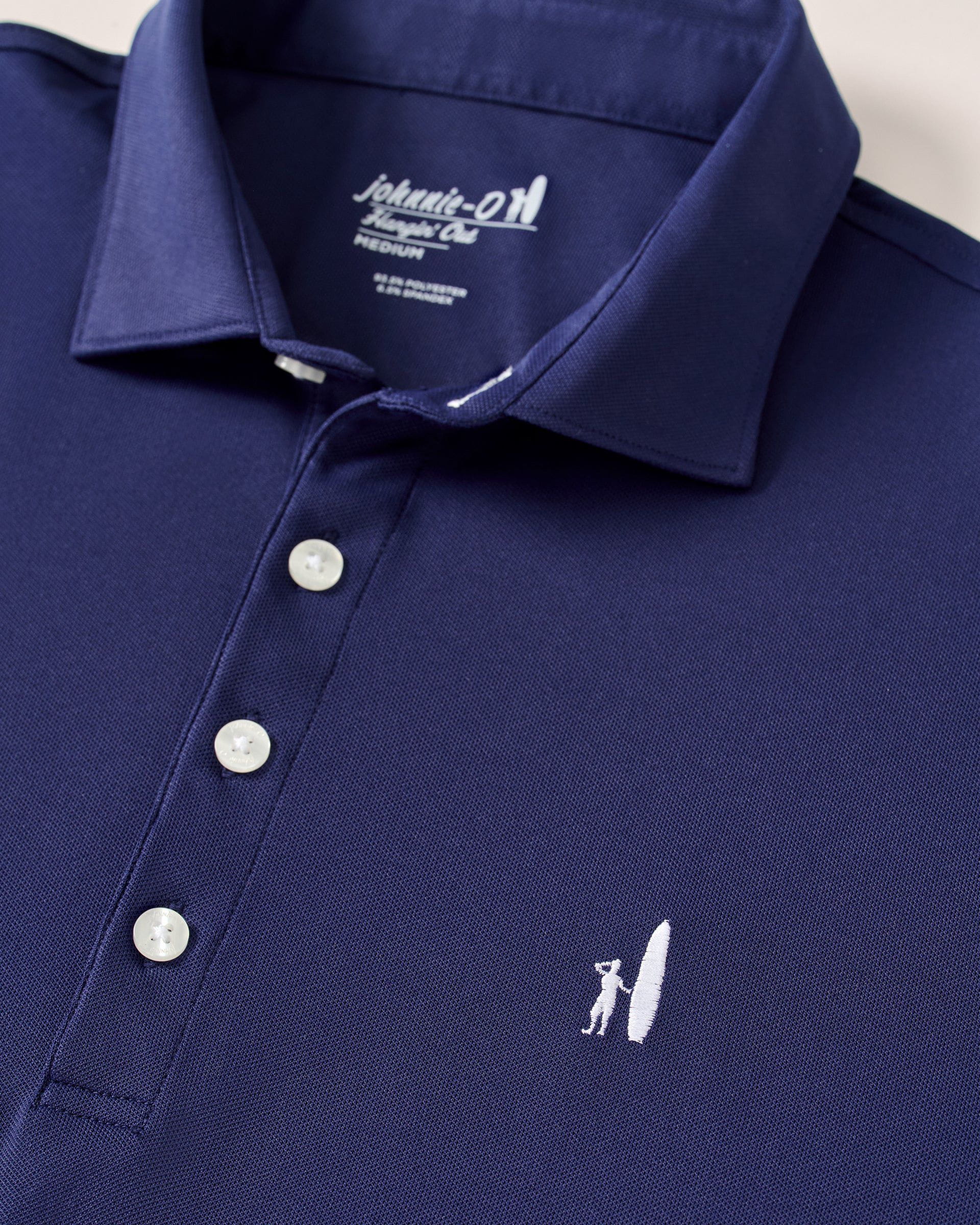 Johnnie-O Performance Mesh Polo - Stevie Solid, Navy
