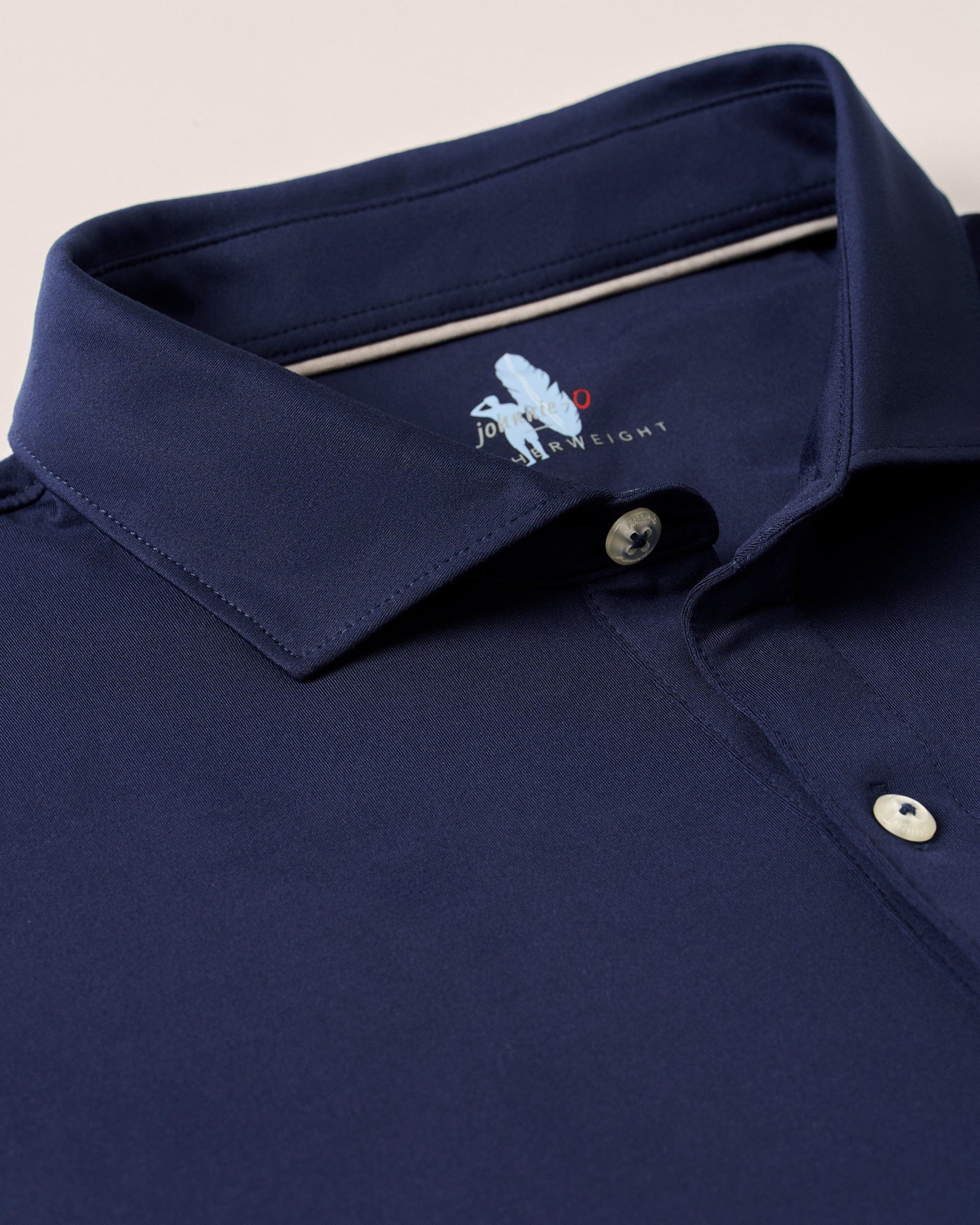 Johnnie-O Performance Featherweight Long Sleeve Polo, Navy