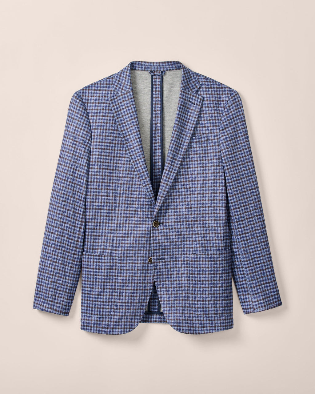 Johnnie-O Thayer Top Shelf Houndstooth Knit Sport Coat, Laguna Blue
