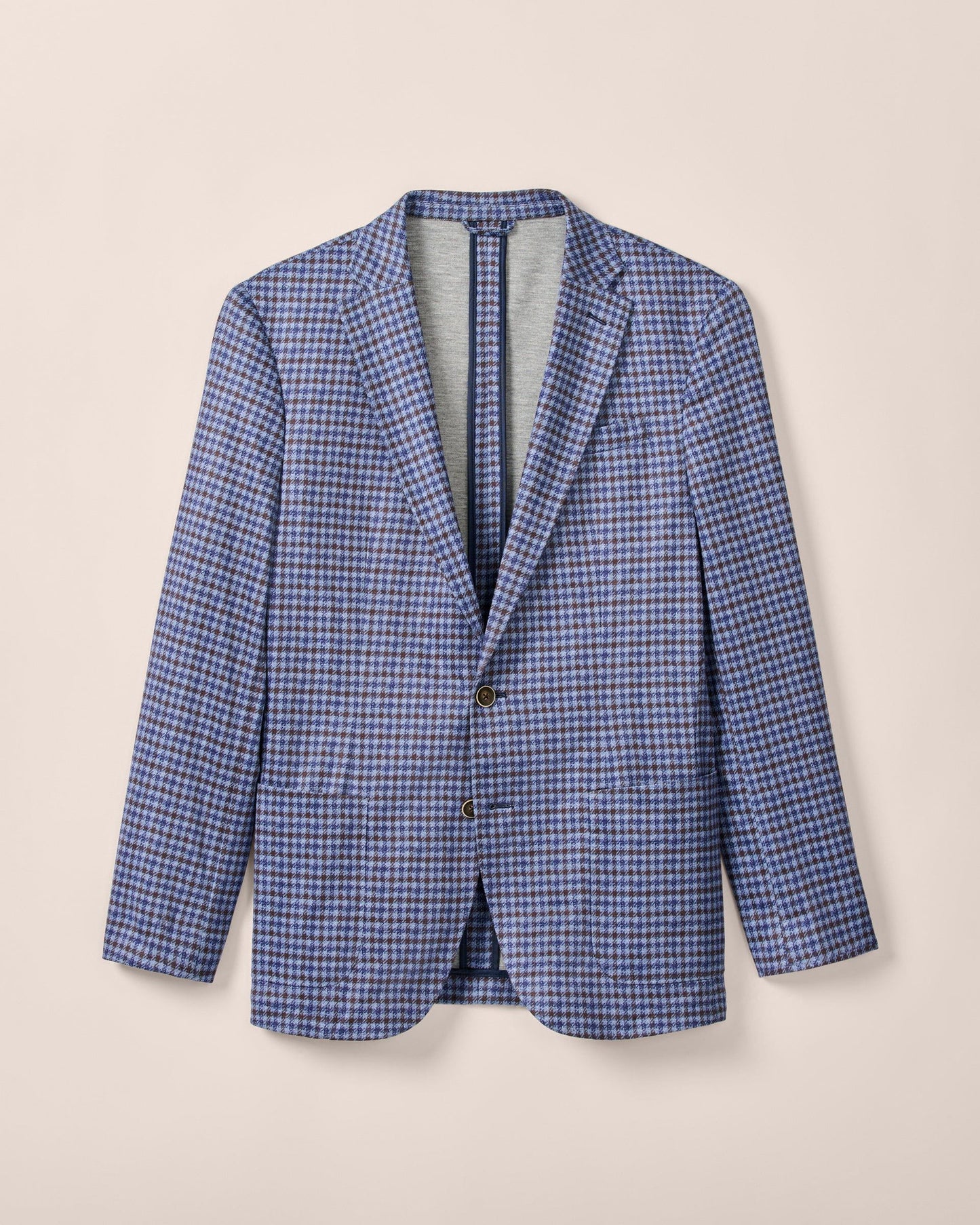 Johnnie-O Thayer Top Shelf Houndstooth Knit Sport Coat Laguna Blue