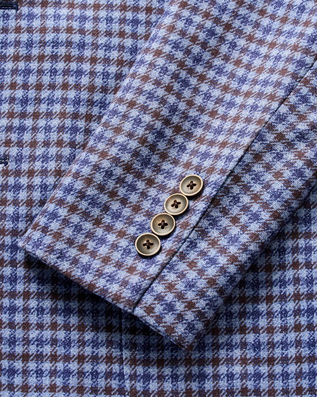 Johnnie-O Thayer Top Shelf Houndstooth Knit Sport Coat, Laguna Blue