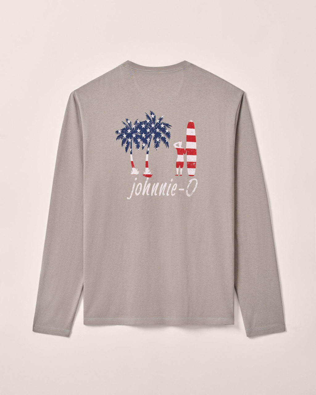 Johnnie-O US Palm Long Sleeve Pocket T-Shirt, Steel