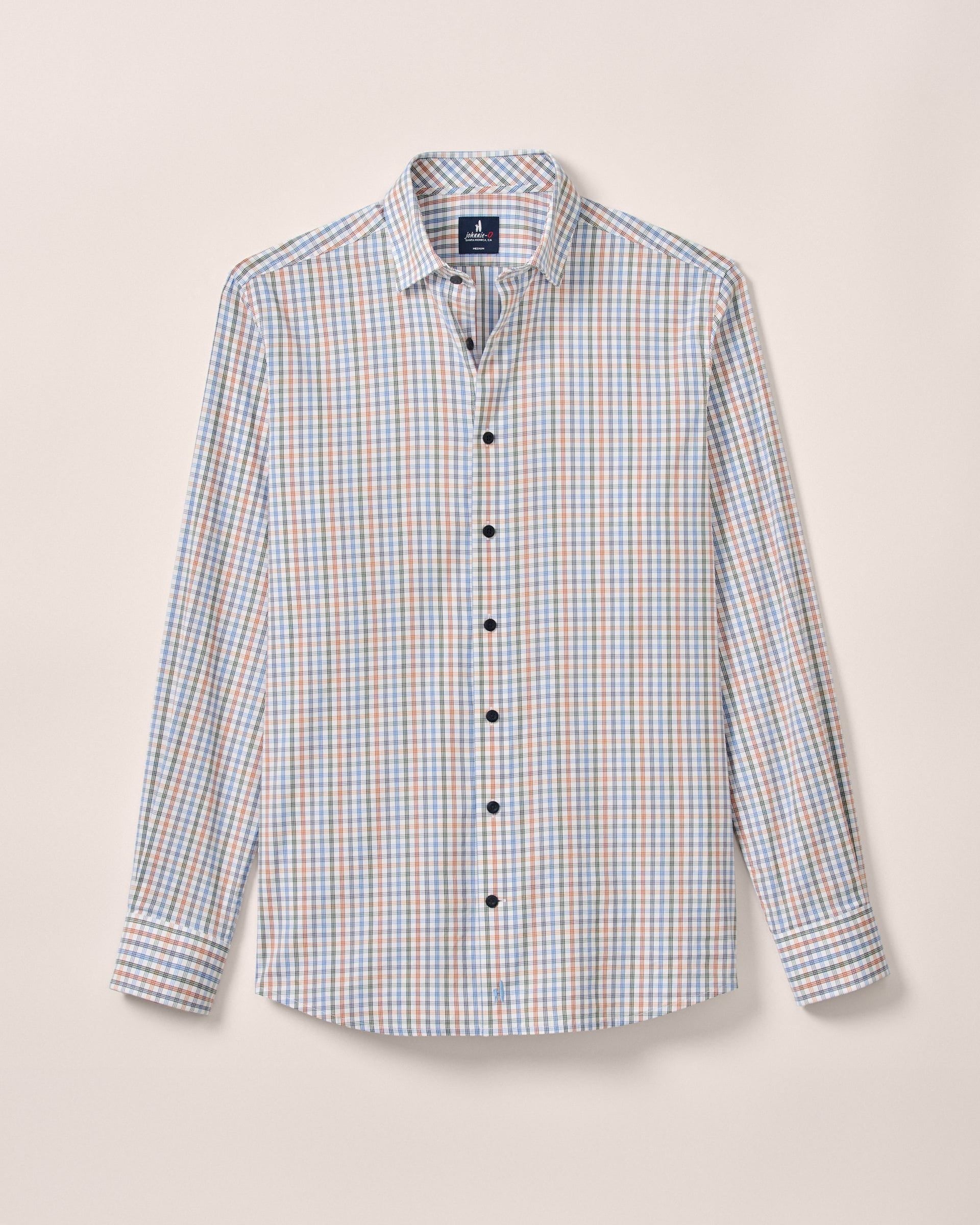 Johnnie-O Natural Performance Button Down Shirt - Vanderwall, White