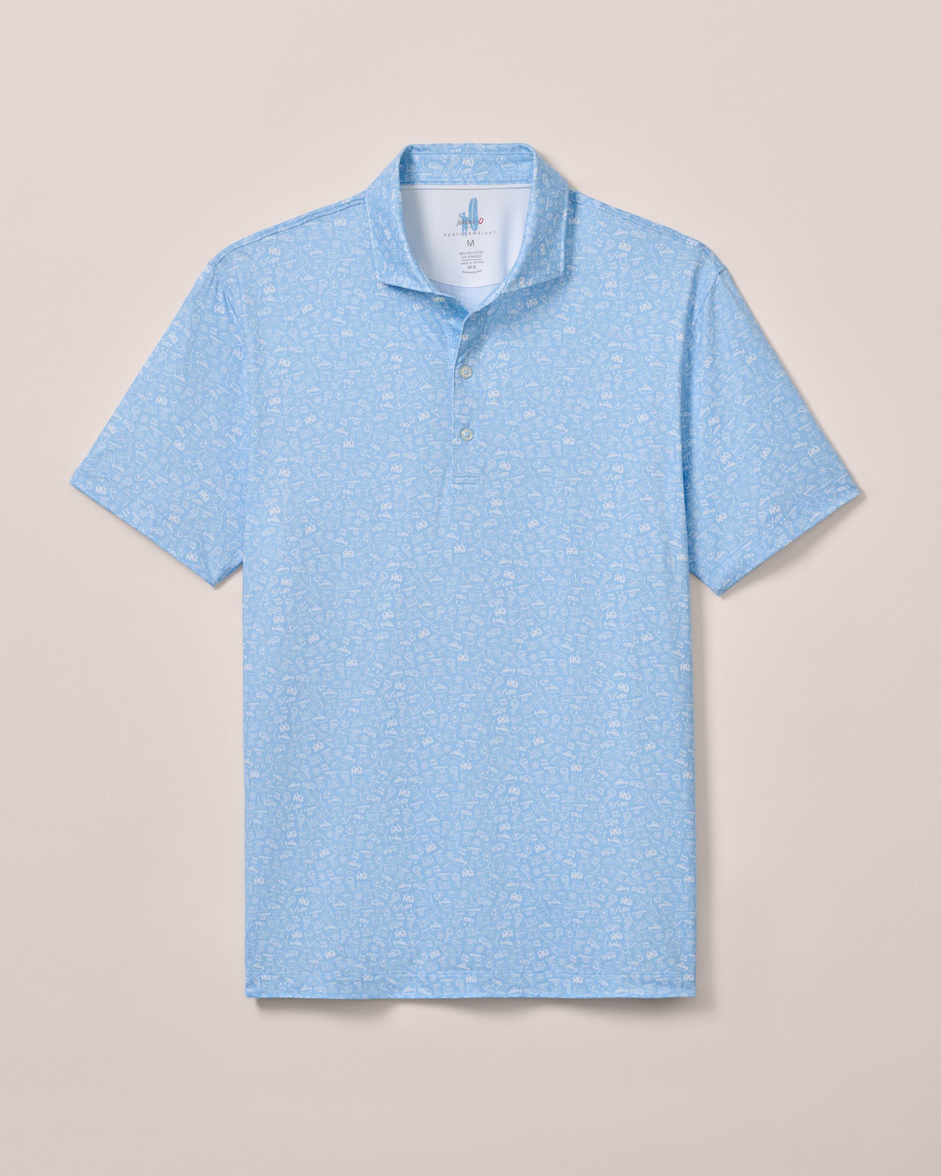 Johnnie-O Featherweight Performance Polo - Wine Mixer, Kona