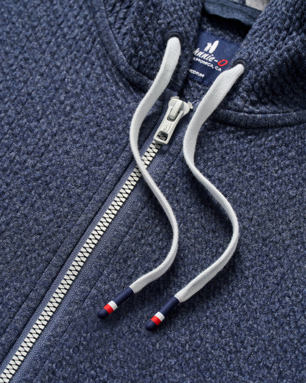 Johnnie-O Zoeller Ripple Knit 1/4 Zip Popover Hoodie