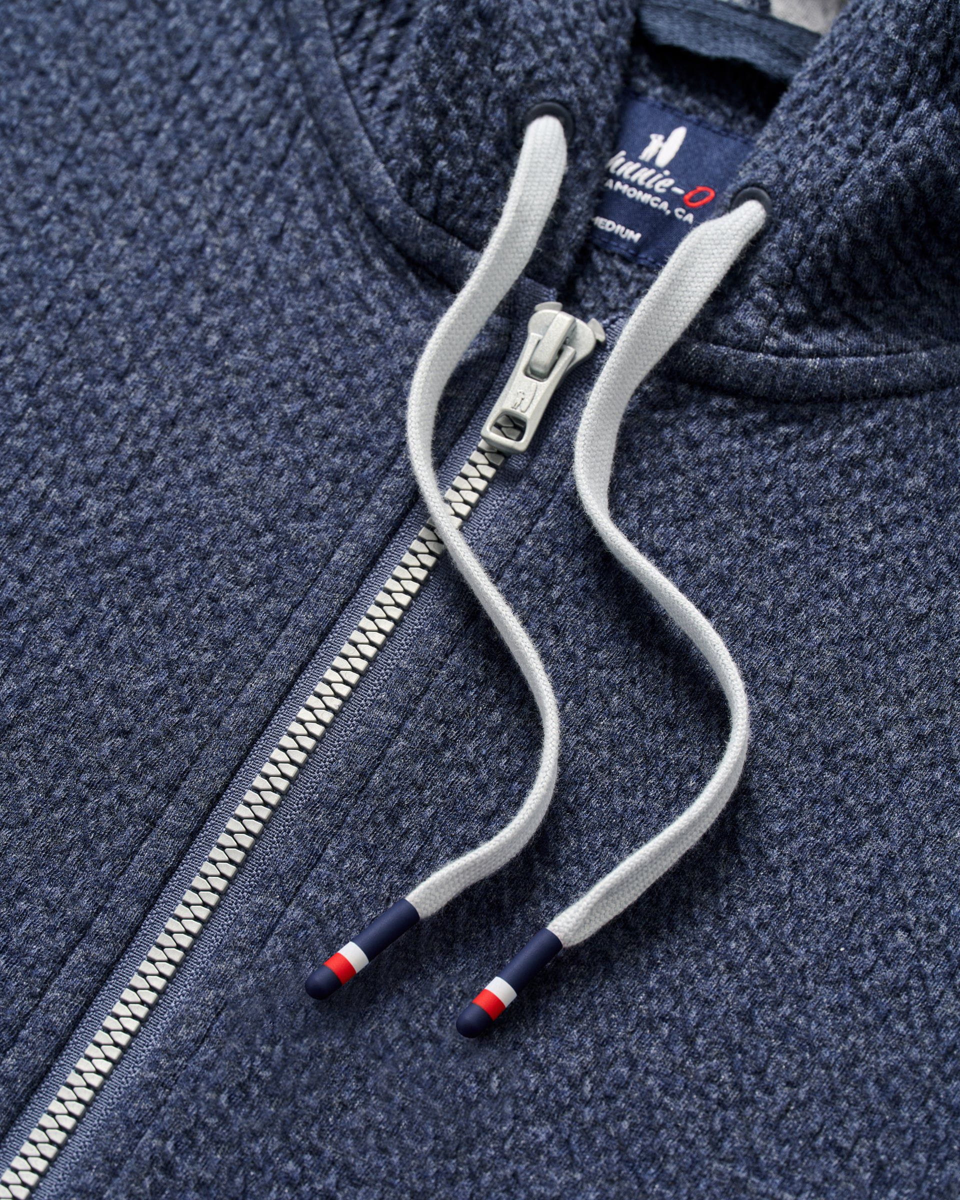 Johnnie-O Zoeller Ripple Knit 1/4 Zip Popover Hoodie