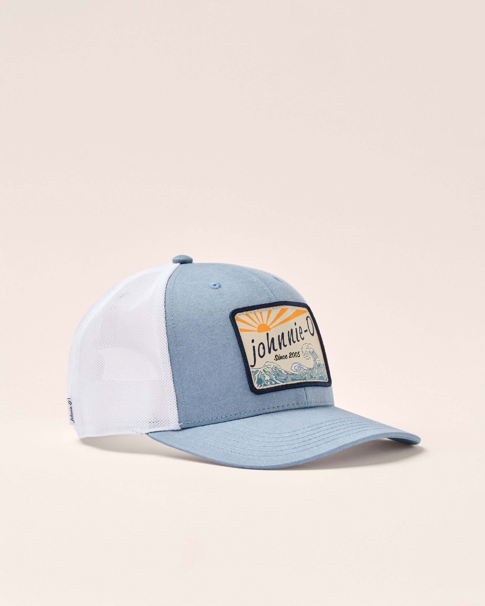 Johnnie-O Kahuner Logo Trucker Hat Denim, Blue