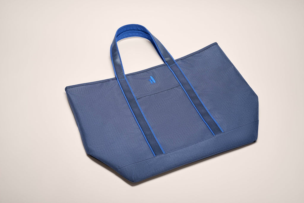 Johnnie-O Lined Beach Tote, Navy