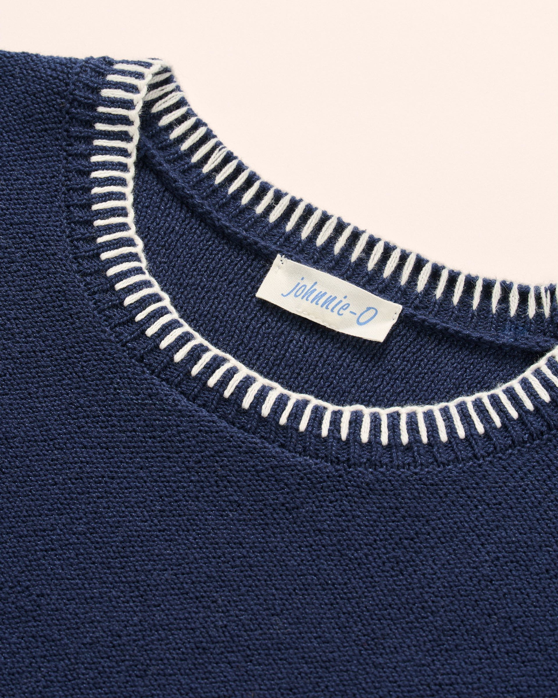 Johnnie-O Blanche Cotton Blend Crewneck Sweater