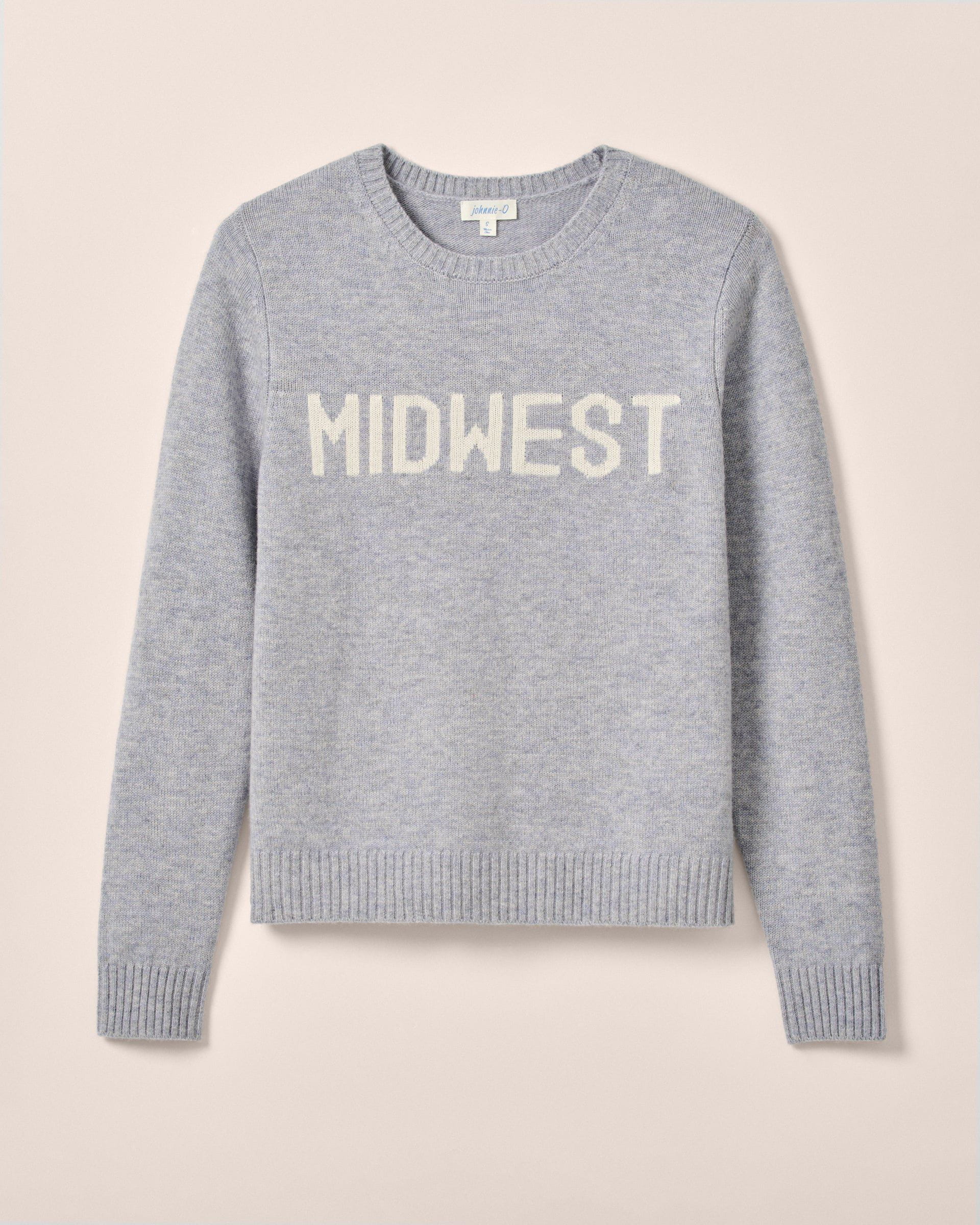 Johnnie-O Coastal Cashmere Blend Crewneck Sweater, Heather Gray