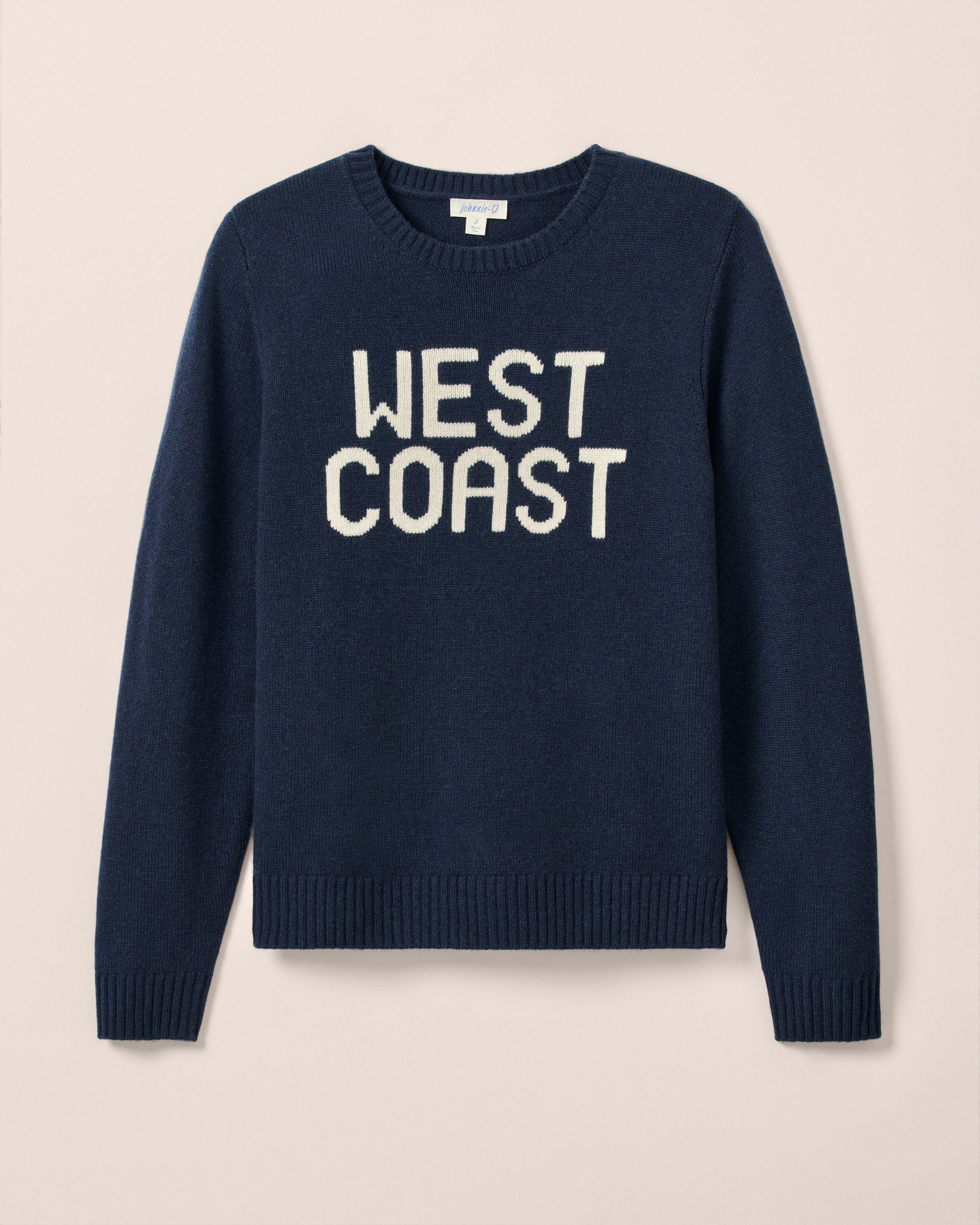Johnnie-O Coastal Cashmere Blend Crewneck Sweater, Navy