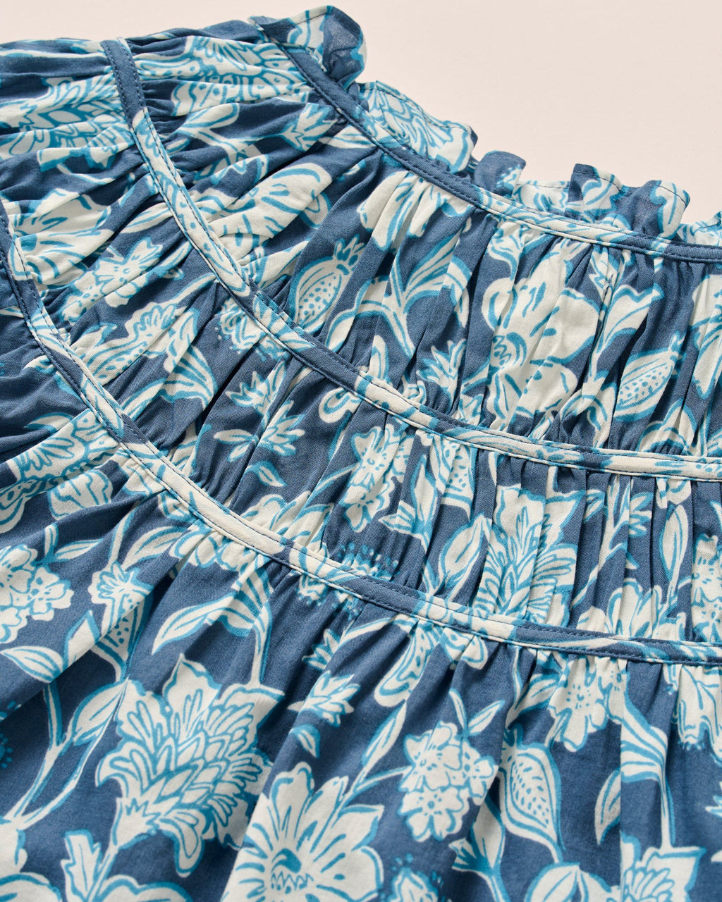 Johnnie-O Coleen Printed Blouse, Bering Sea