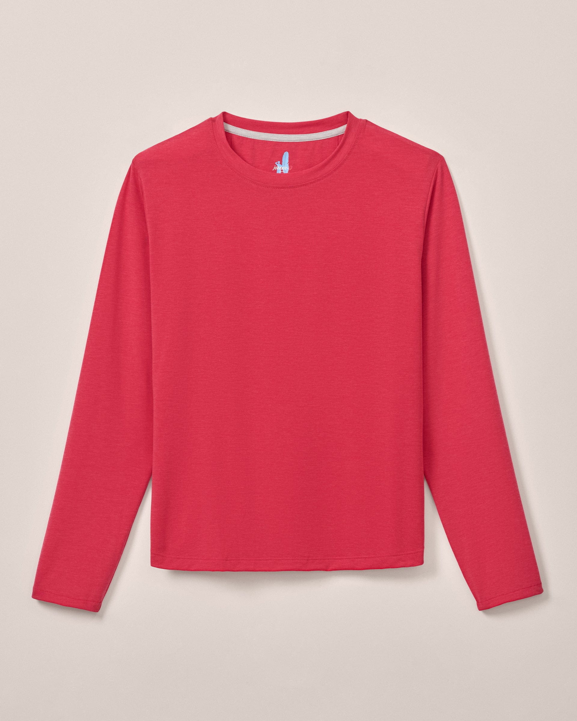 Johnnie-O Course Performance Long Sleeve T-Shirt, Raspberry Wine