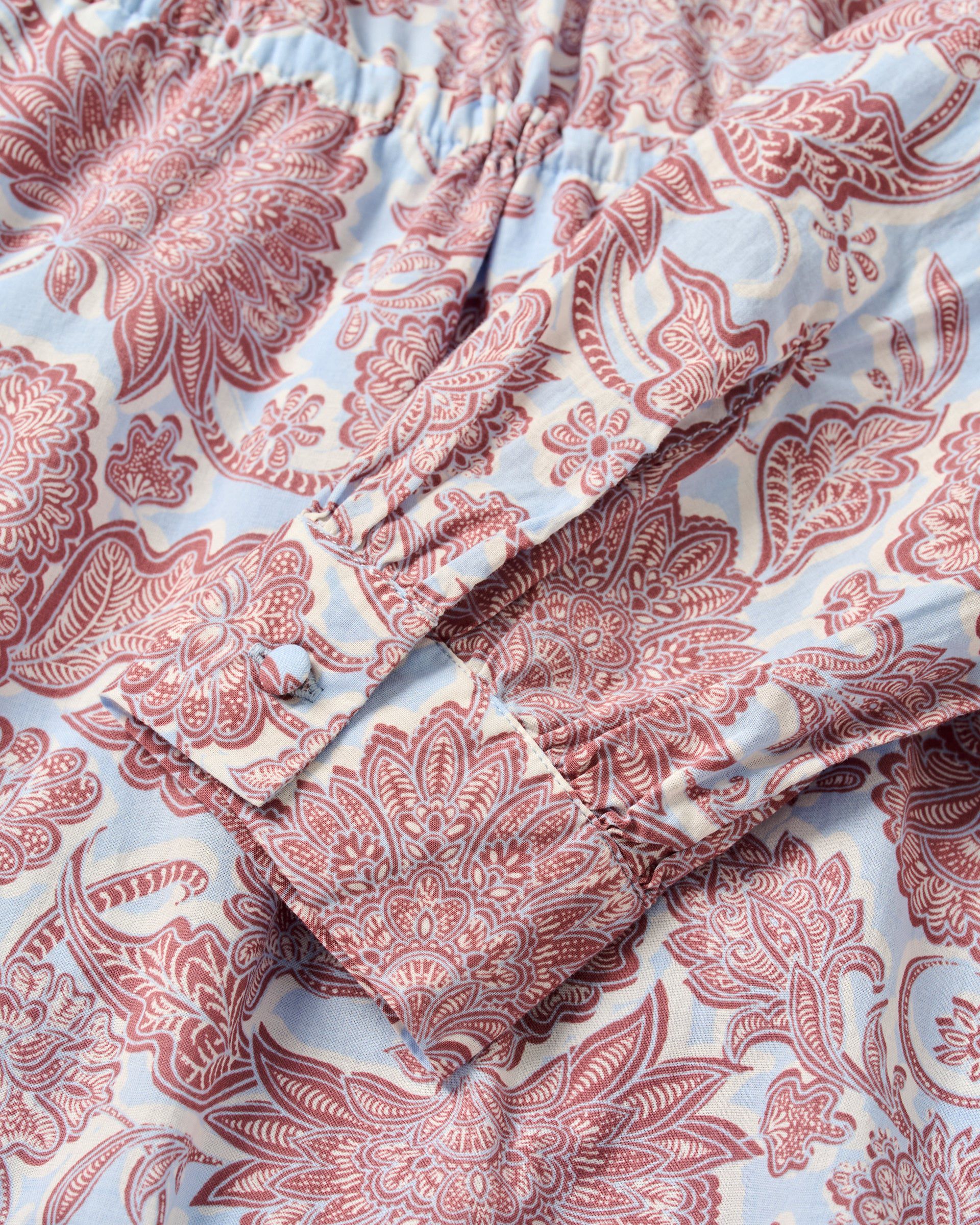 Johnnie-O Juliett Floral Cinch Waist Dress Ash Rose