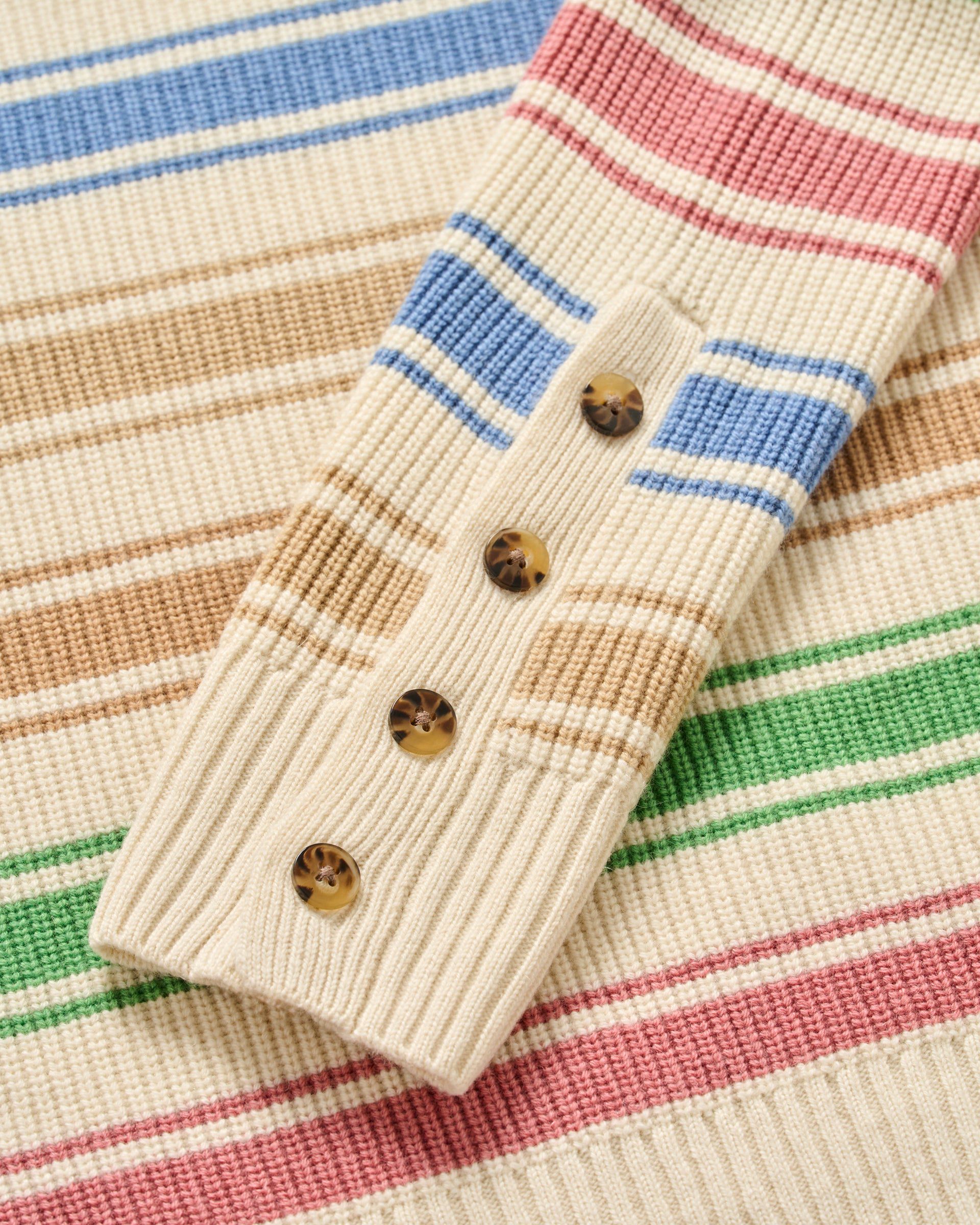 Johnnie-O Kinze Striped Crewneck Sweater Multi