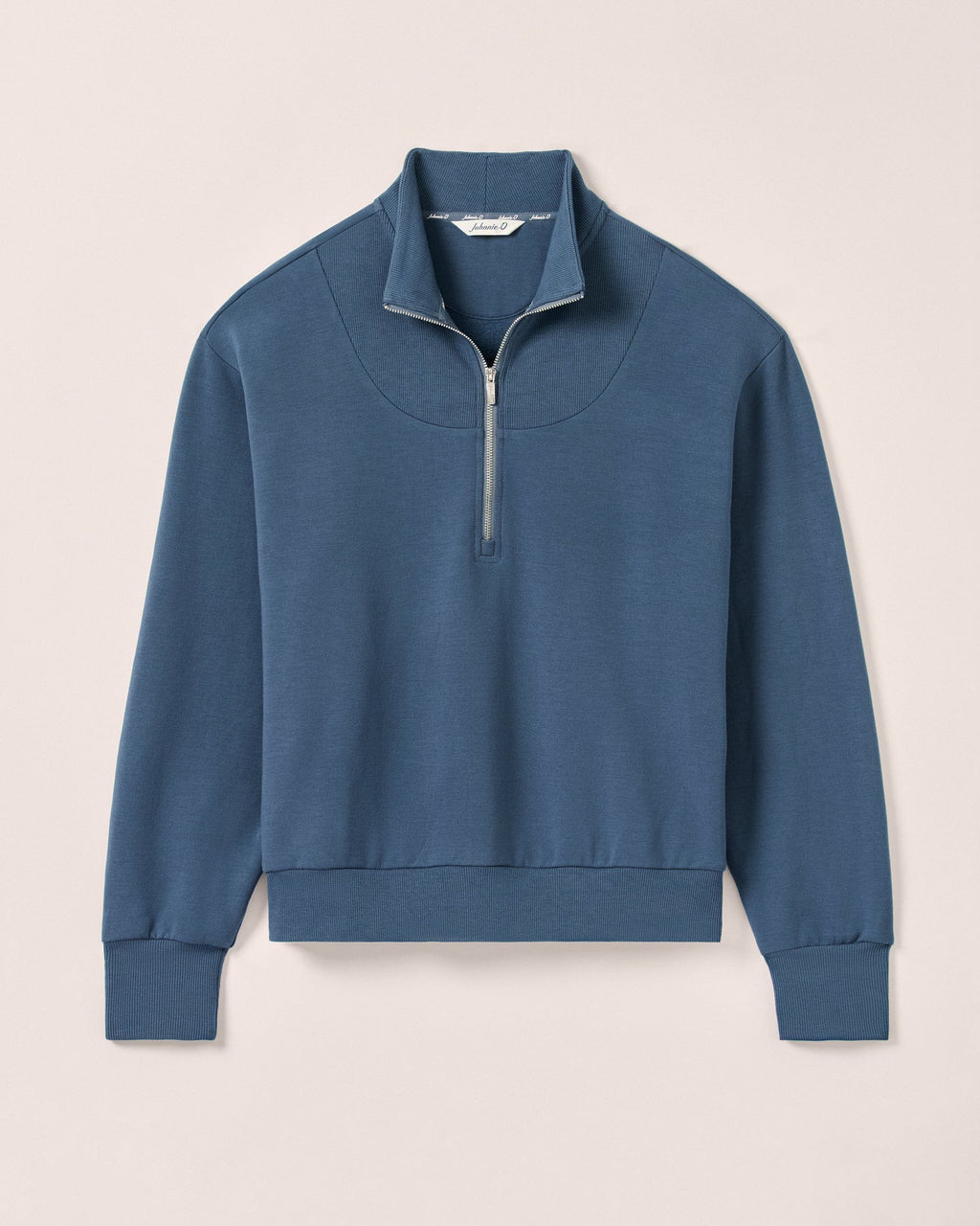 Johnnie-O Naomi Rib Knit 1/4 Zip Pullover, Bering Sea